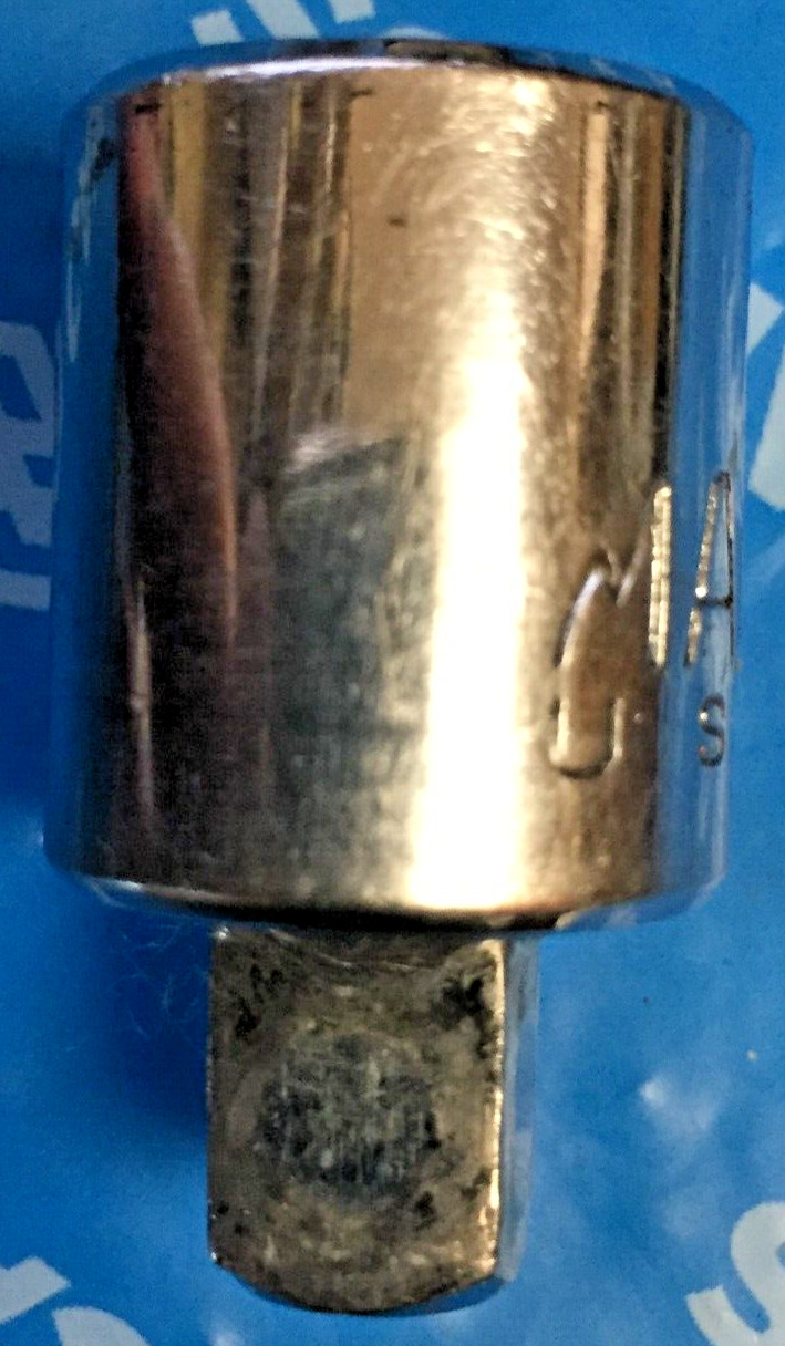 Mac Tool A1612 Chrome 1/2 to 3/8″ Socket Adapter USA 1.5″L 1993 Good 8/10 E