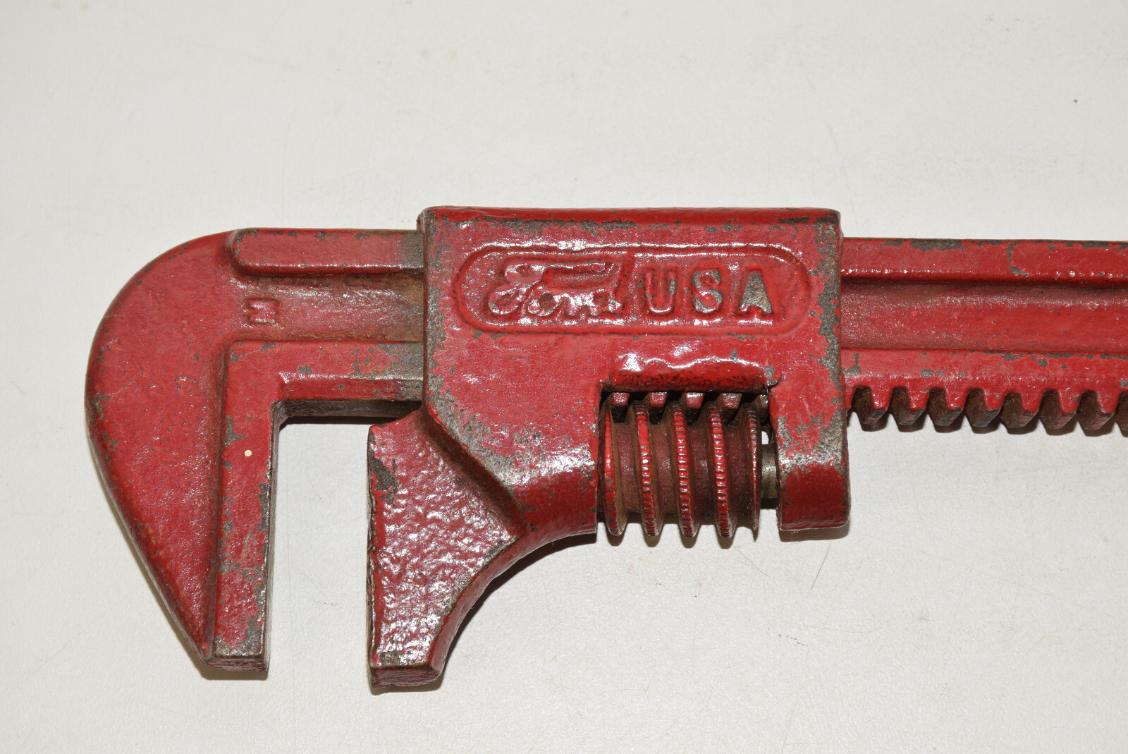 Vintage Ford USA 9..5» Long Adjustable Wrench Painted Red