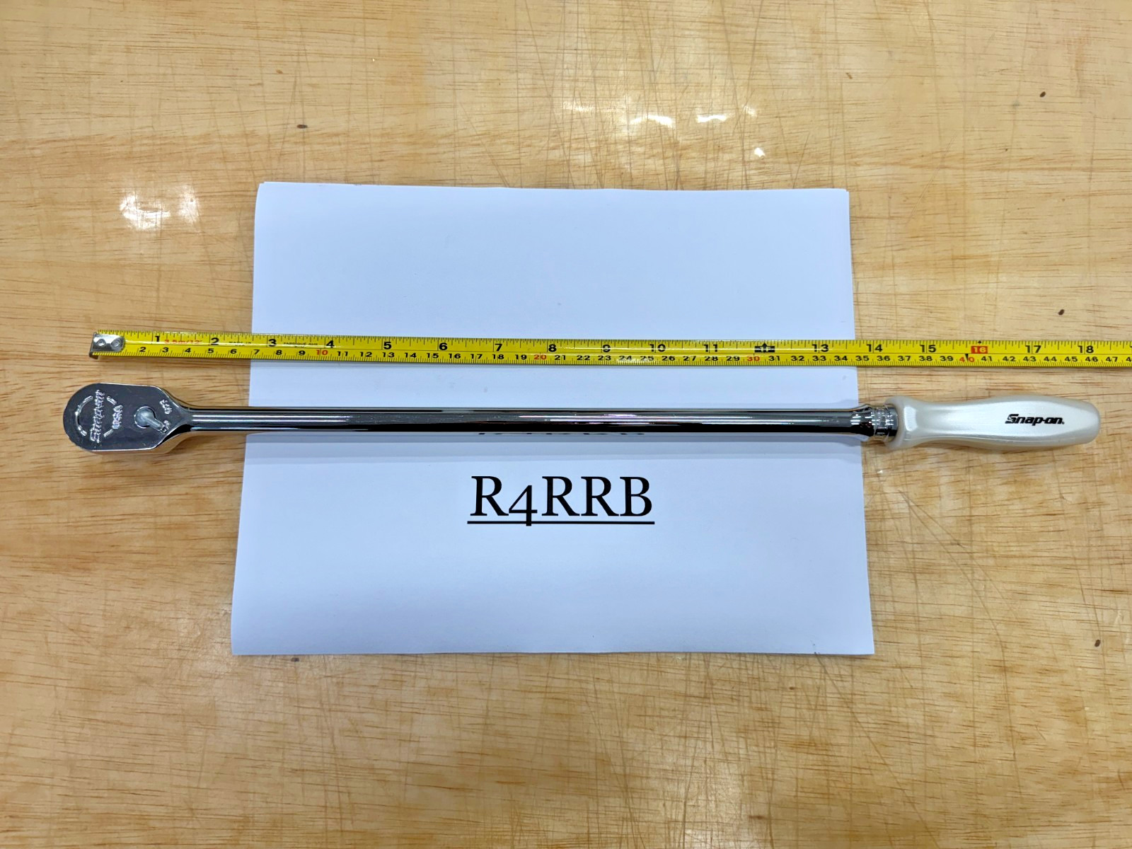 Snap-on Tools PEARL WHITE 3/8″ Drive Hard EXTRA Long Fixed Ratchet FHLLD80PW NOS