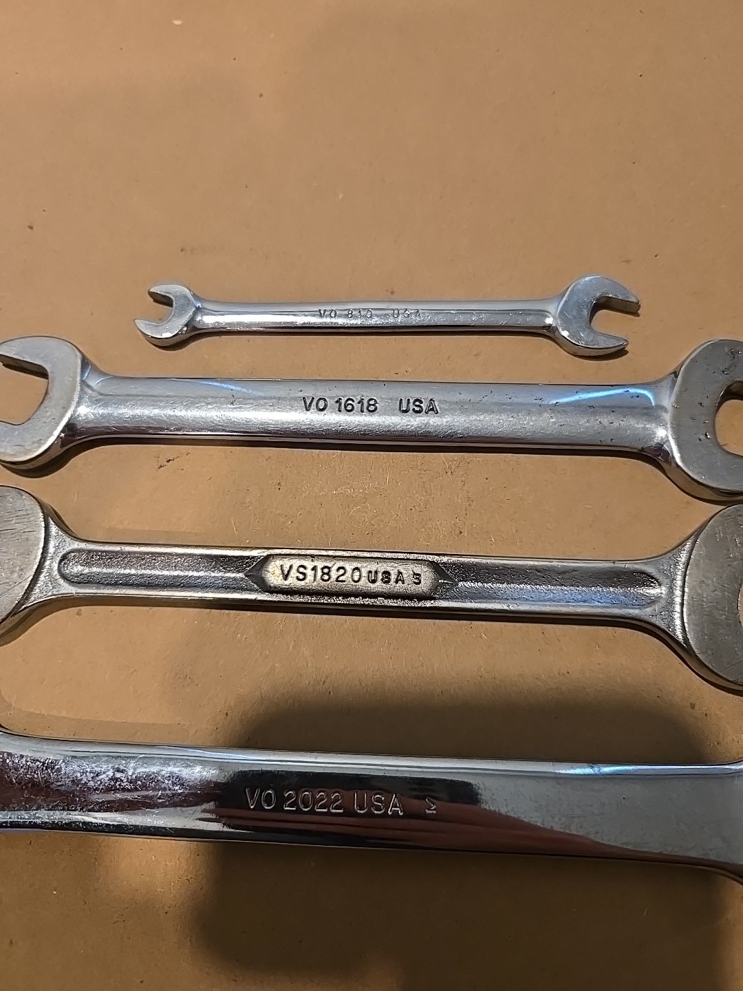 Snap On 1/4″-5/16″,1/2″-9/16″,9/16″-5/8″,5/8″-11/16″ SAE Open End Wrenchs USA
