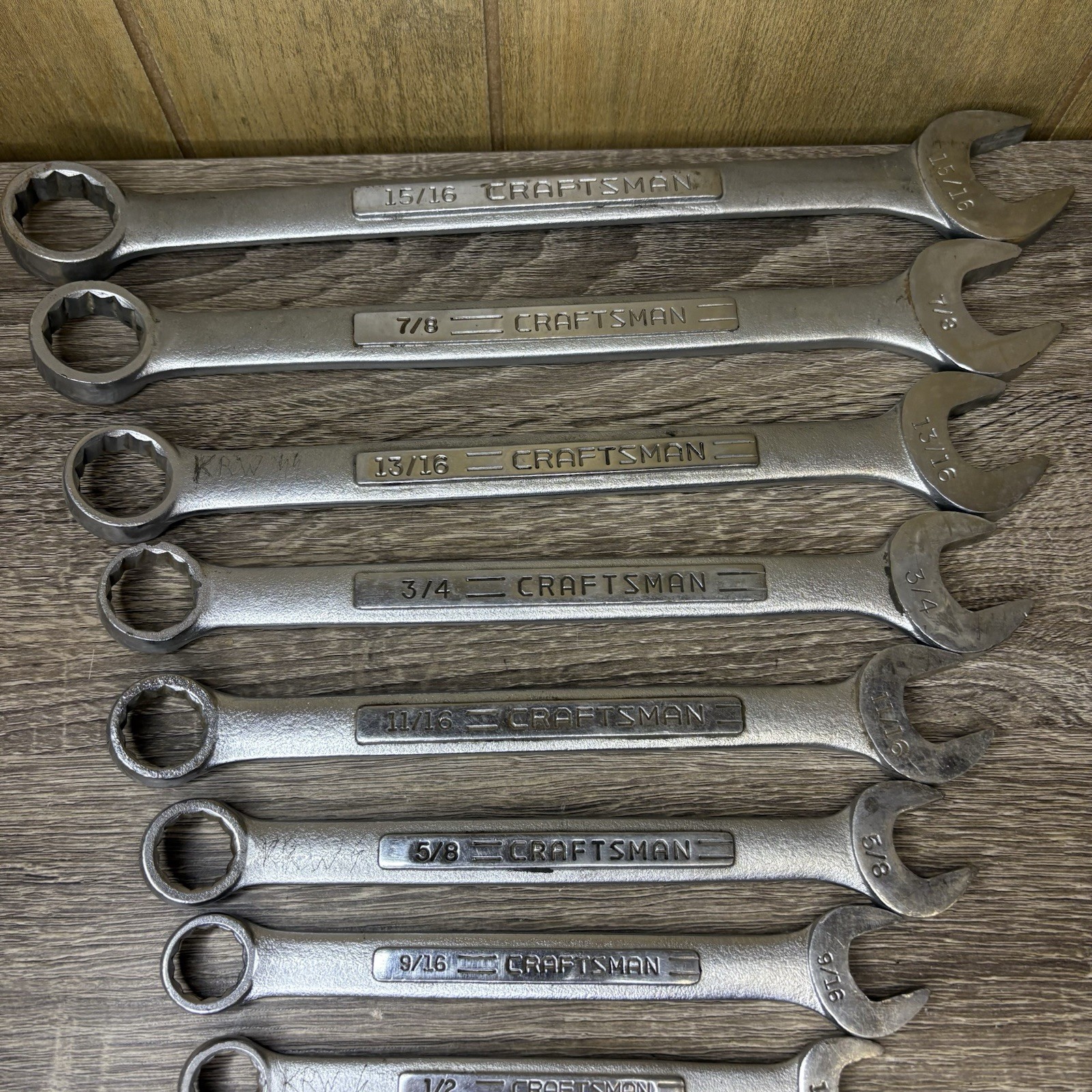VTG Craftsman 13pc SAE 12pt Combination Wrench Set 1/4″ – 15/16″ -V- -VV- USA