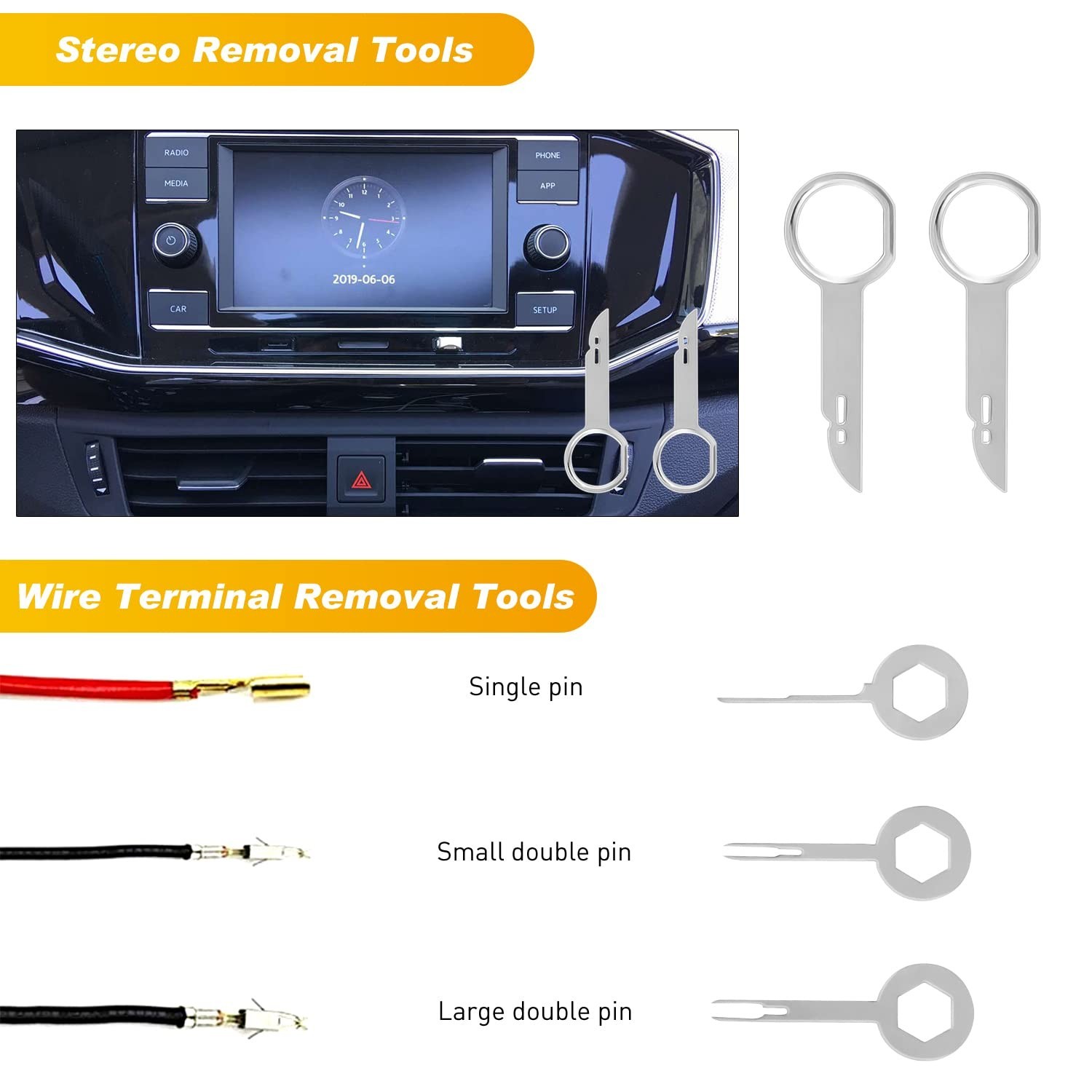 19Pcs Trim Removal Tool Set – Automotive Plastic Upholstery Pliers & Clips Kit