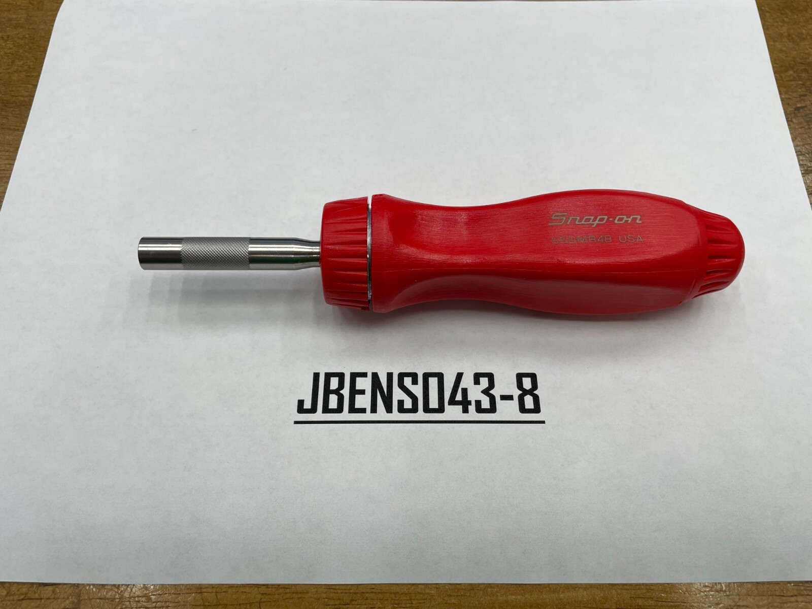 Snap-on Tools USA NEW RED Hard Grip Stubby Shaft Ratcheting Screwdriver