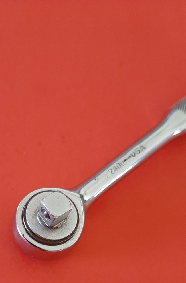 Nice Vintage Wright Tools No. 2400 Chrome Reversible Ratchet 1/4″ Drive USA Tool