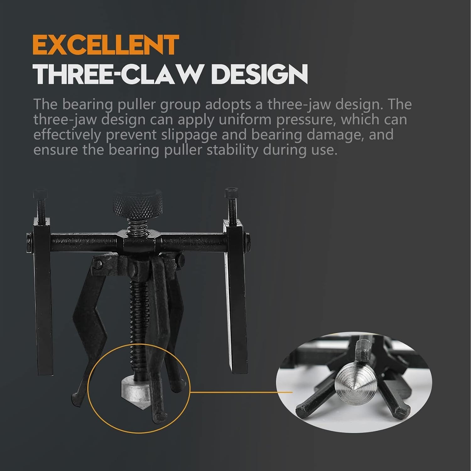 Sturdy 3 Jaw Pilot Bearing Puller for Efficient Automotive Maintenance – 1.7 lbs