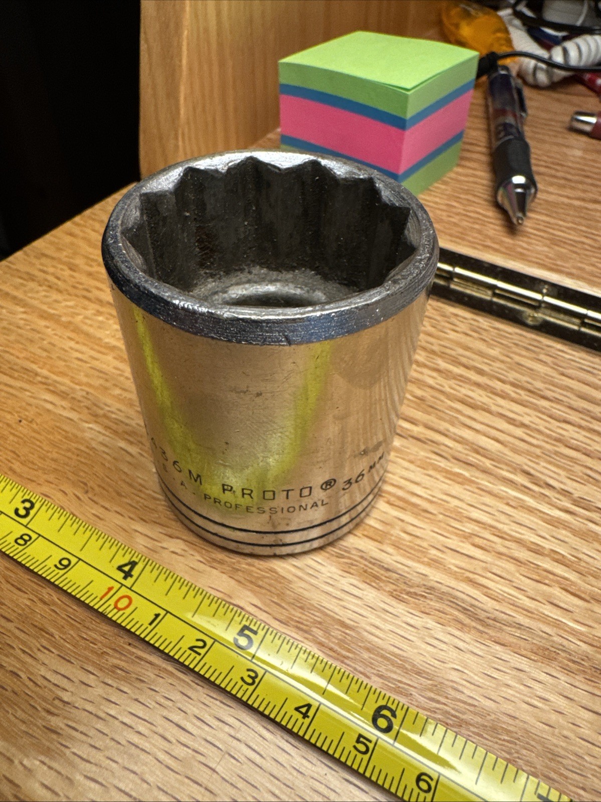 Vintage Proto Professional 5436M 1/2″ drive 36mm shallow 12 point socket