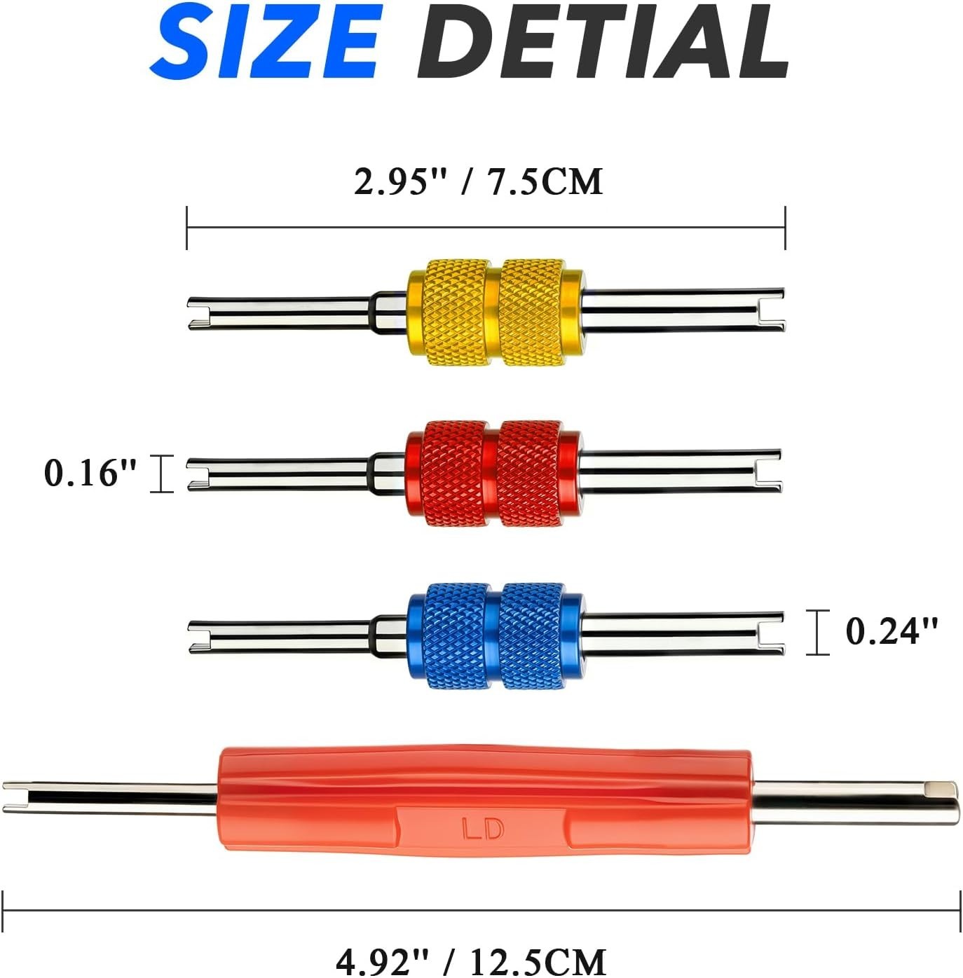 All-in-One Dual Head Valve Core Tool for A/C and Tire – Lightweight & Portable