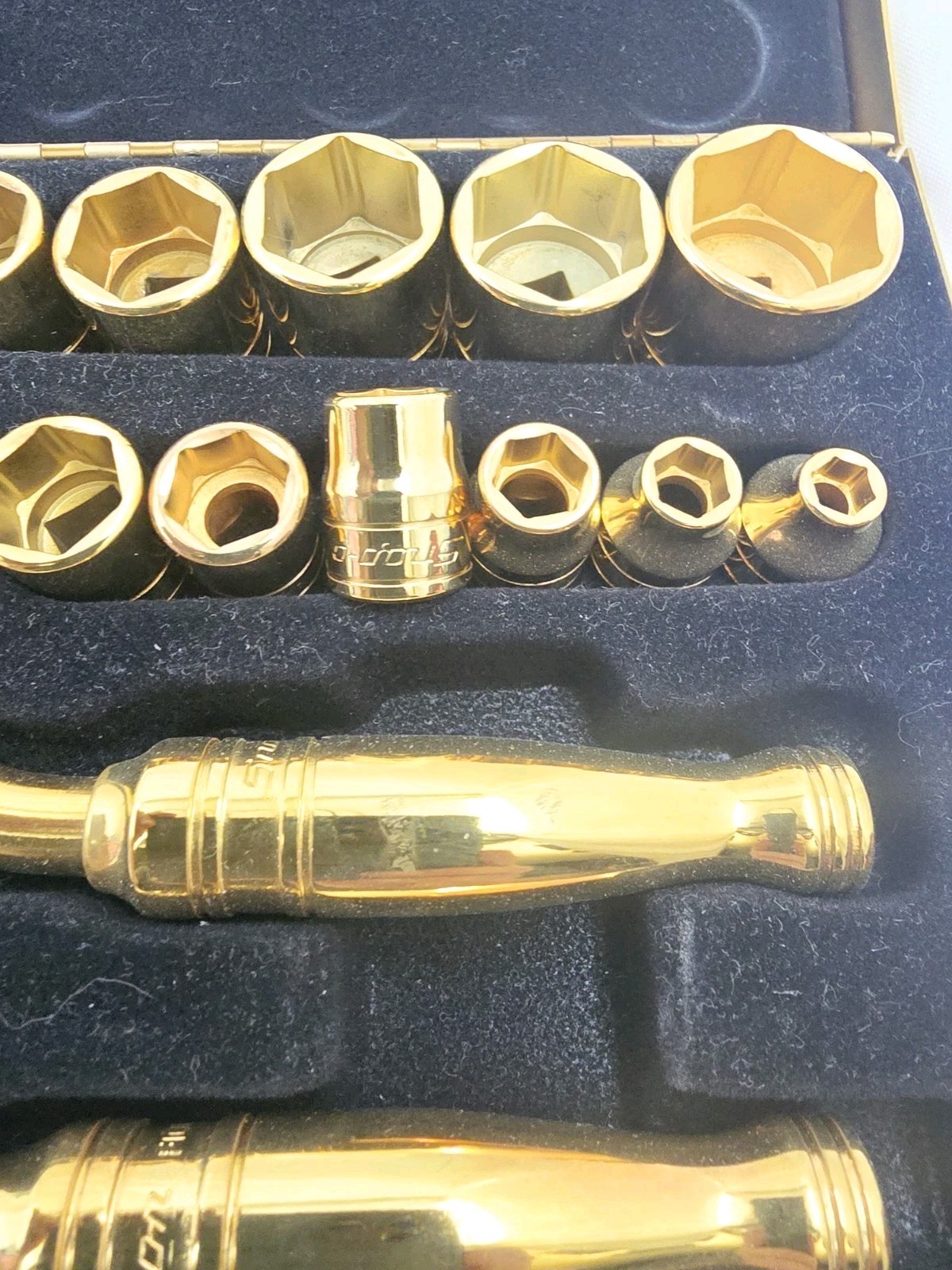 Snap-On Gold Plated 3/8″ Drive Service Set RARE KRA-284 B