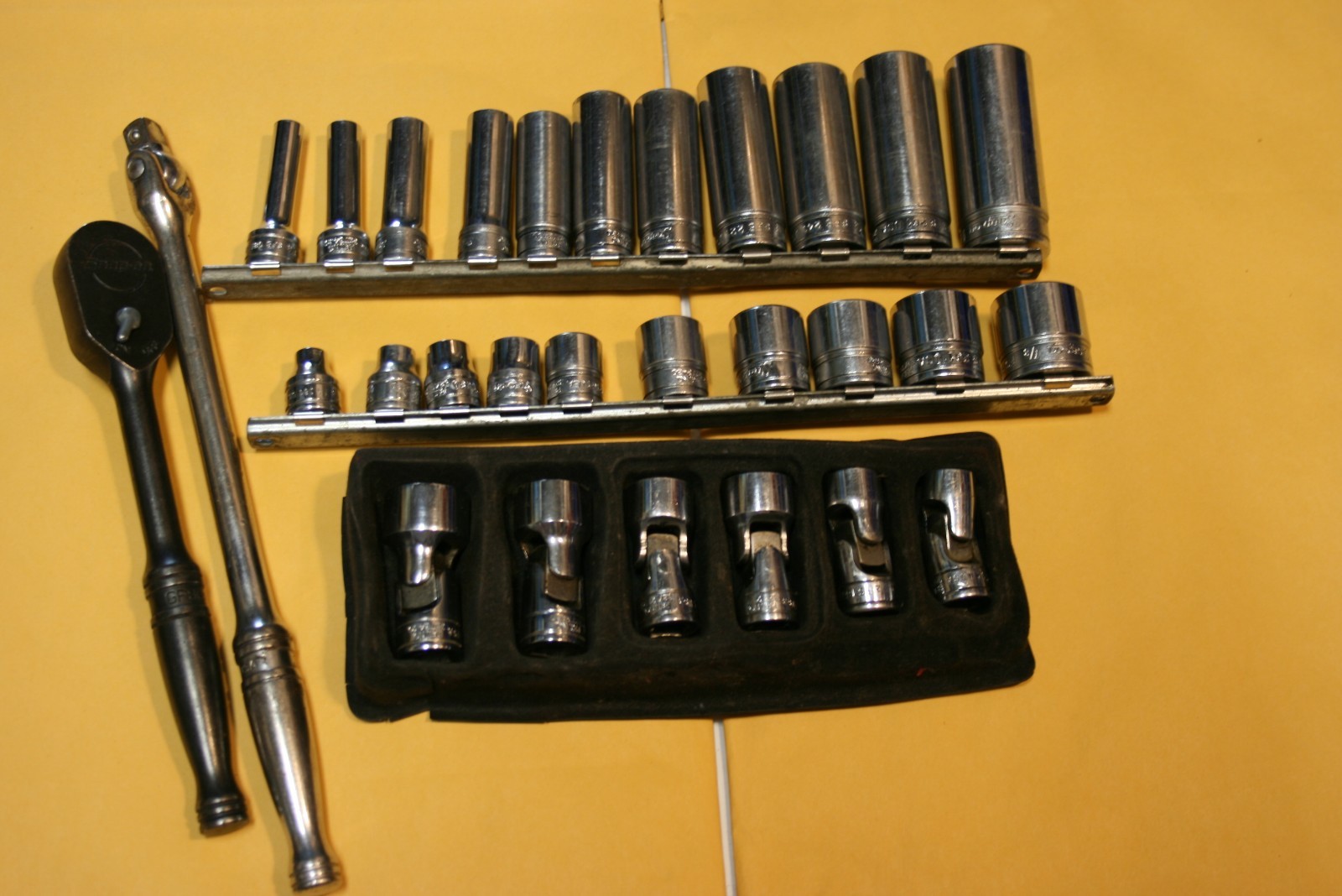 SNAP-ON TOOLS 3/8″ DRIVE DEEP/ SHALLOW / UNIVERSAL SOCKET RATCHET BAR SET 30pcs