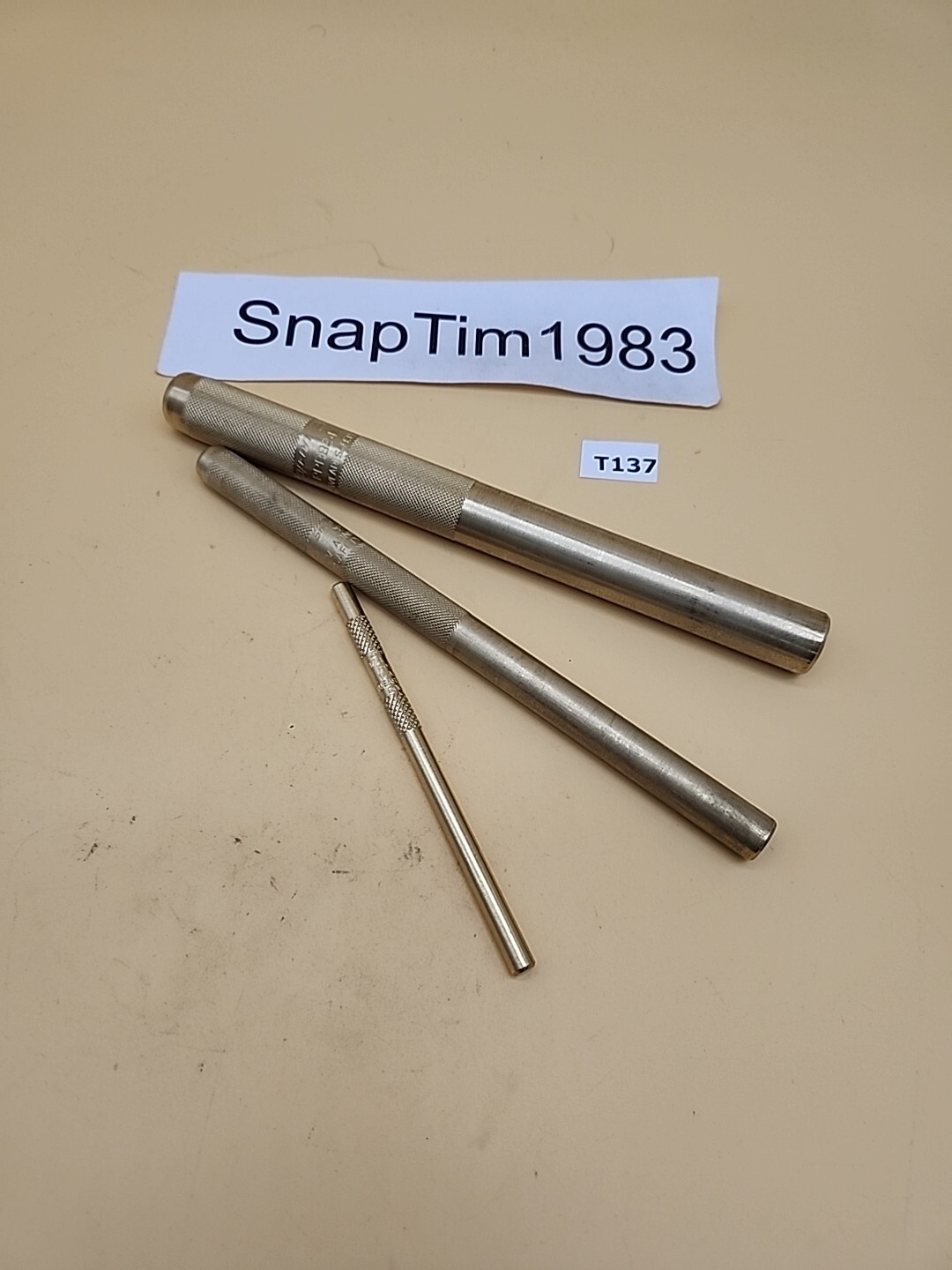 Snap-on Tools BRASS Drift Punch Set 3ea PPB7.516 + PPB4.58+PPB824 USA