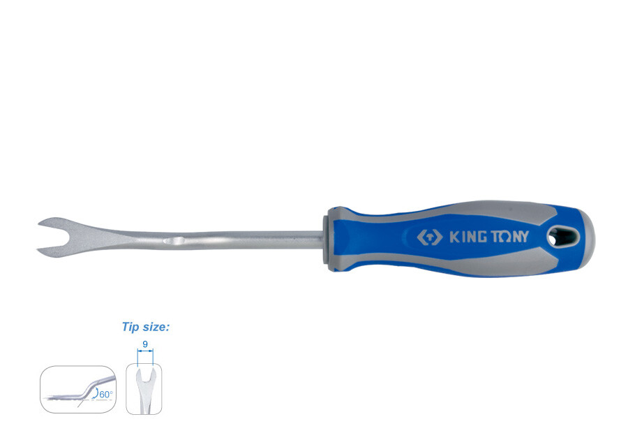 240mm Plastic Trim Clip Removal Hand Tool KING TONY 60° 9mm