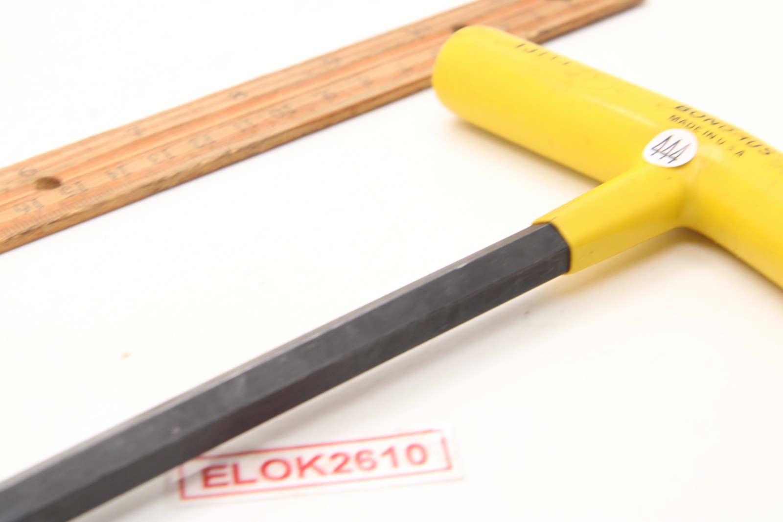 Bondhus 13114 3/8″ SAE Ball End Hex T-Handle 11.5″ Length Yellow Soft Grip USA