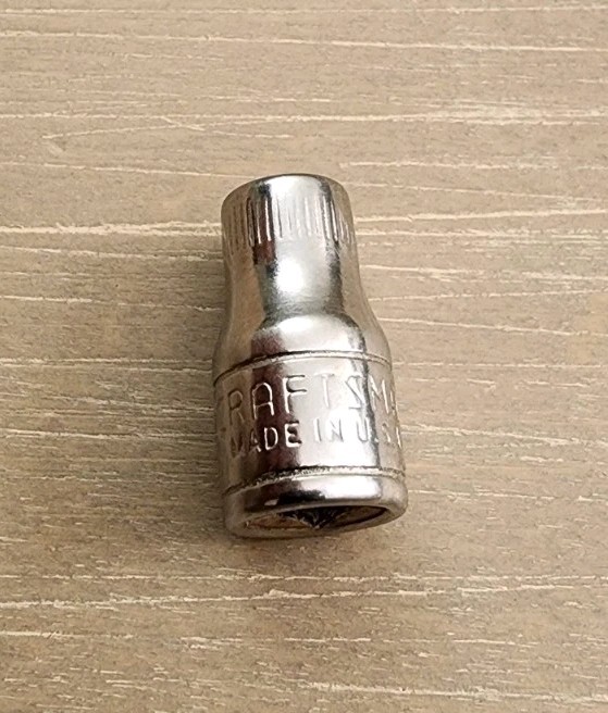 Craftsman USA 6mm Socket 6 Point 1/4″ Drive -VV- 43502 (Top Knurl M/M)