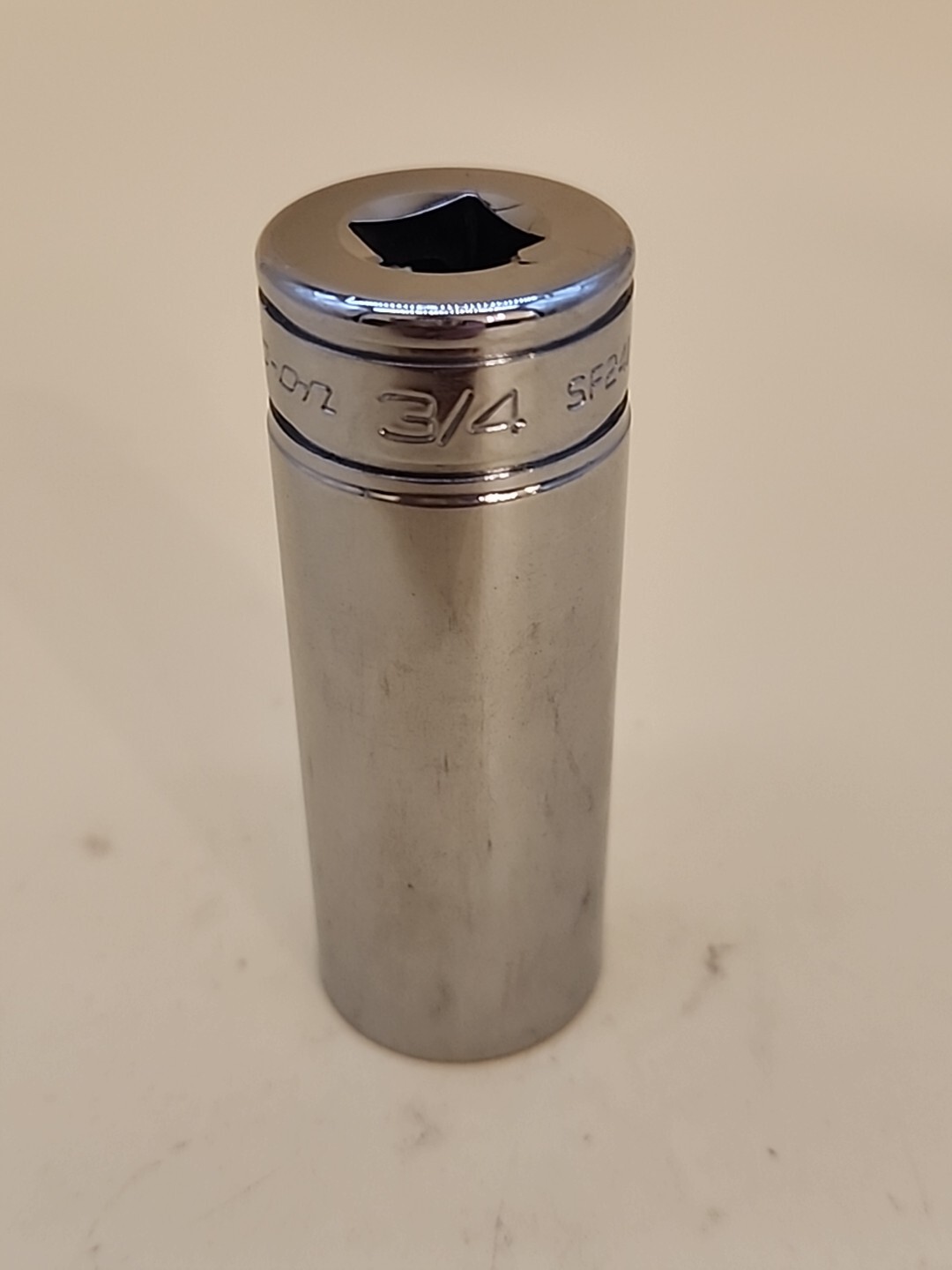 Snap-on Tools SF241 3/4″» ~ 3/8″ Drive SAE 12 Point Deep Chrome Socket USA
