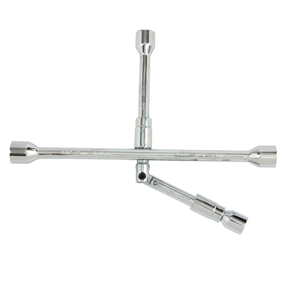Ken Tool 35633 Folding Chrome Plated Passenger Car 4 Way Lug Wrench