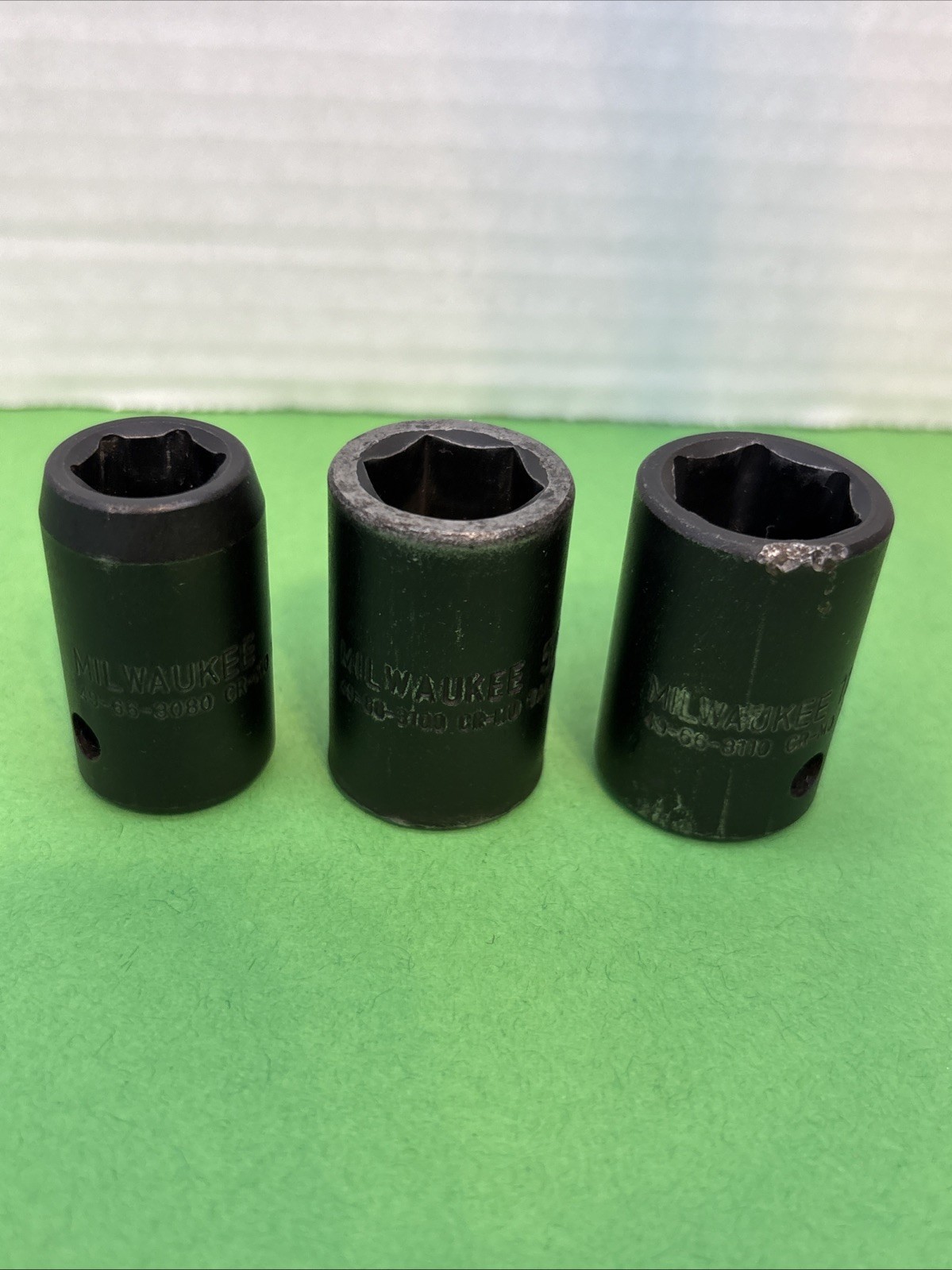 3 MILWAUKEE TOOLS 1/2 Drive Impact Sockets 1/2″ -5/8″-11/16″ 6 Point