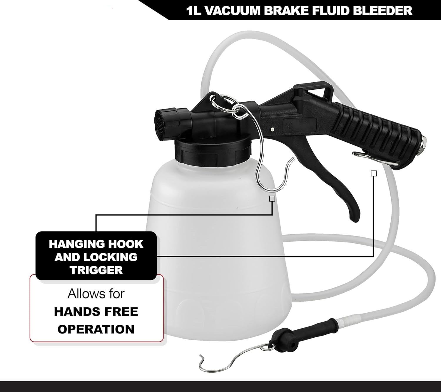 Extractor de fluidos al vacío – Gancho para colgar y gatillo de bloqueo US NUEVO