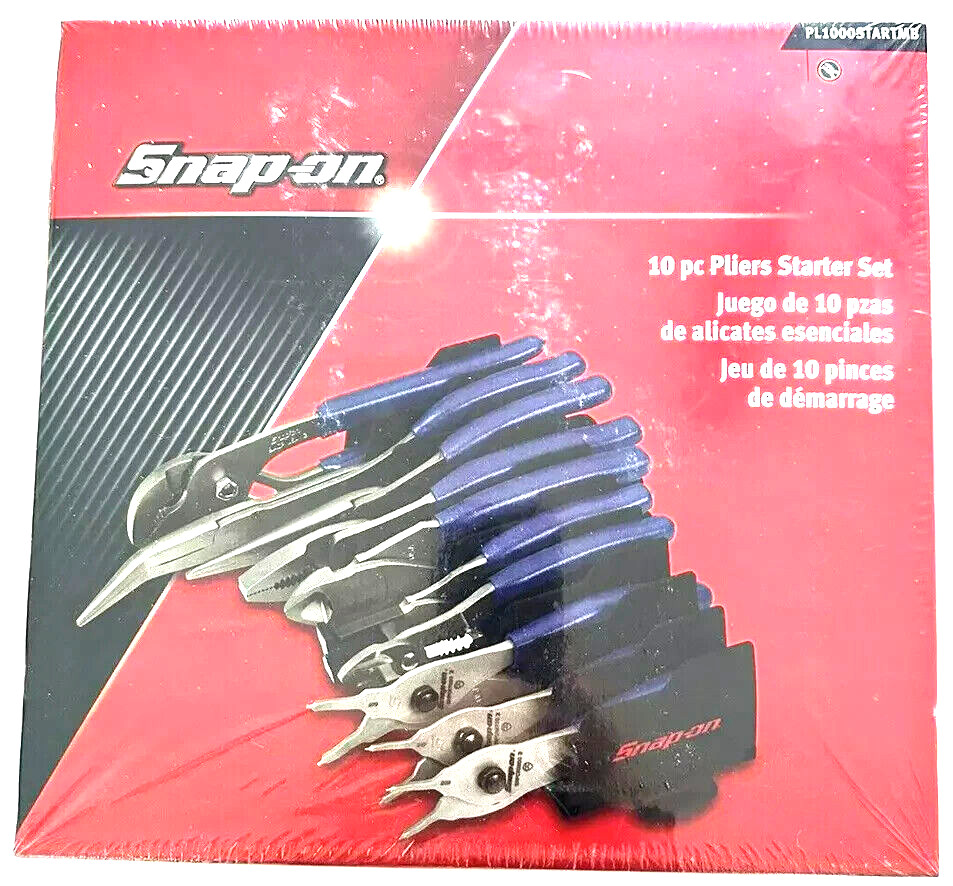 New Snap-on™ PL1000STARTMB 10pc Pliers Starter Set Needle Nose Cutters Crimper