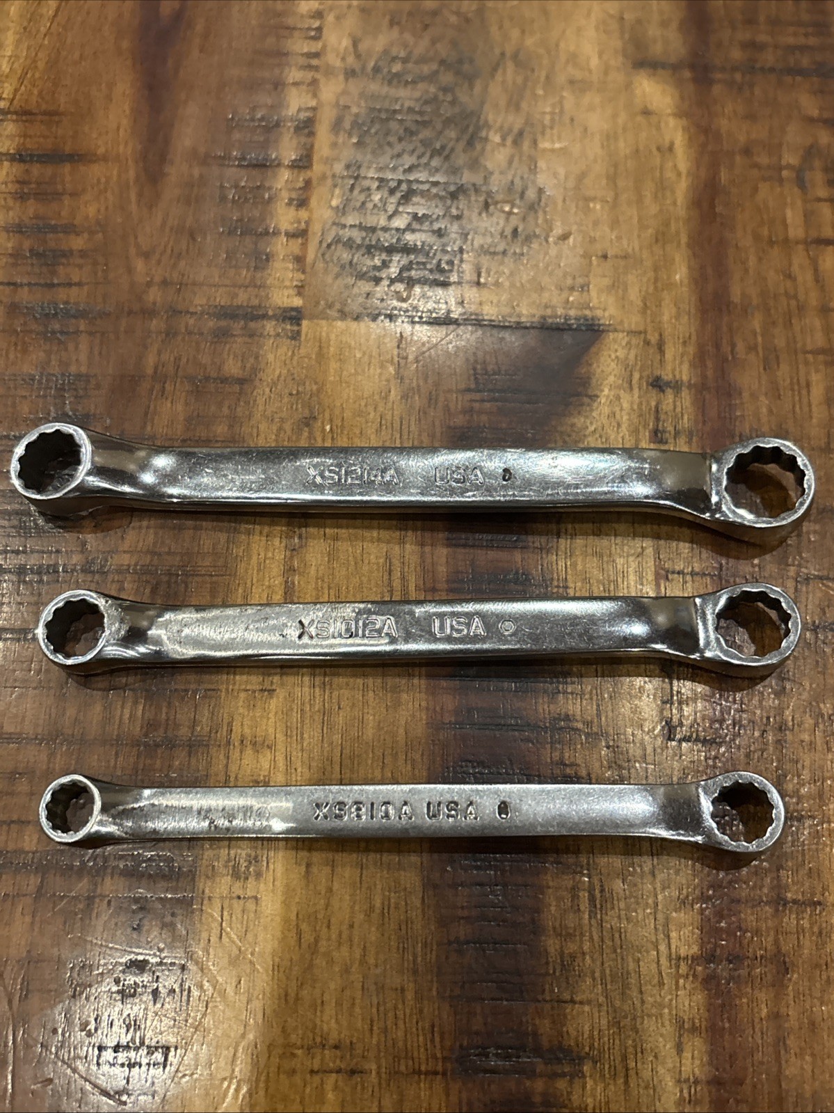 Snap-On Double Box End Wrenches 5/16 X 3/8, 7/16 X 3/8, 5/16 X 1/4 12pt SAE USA