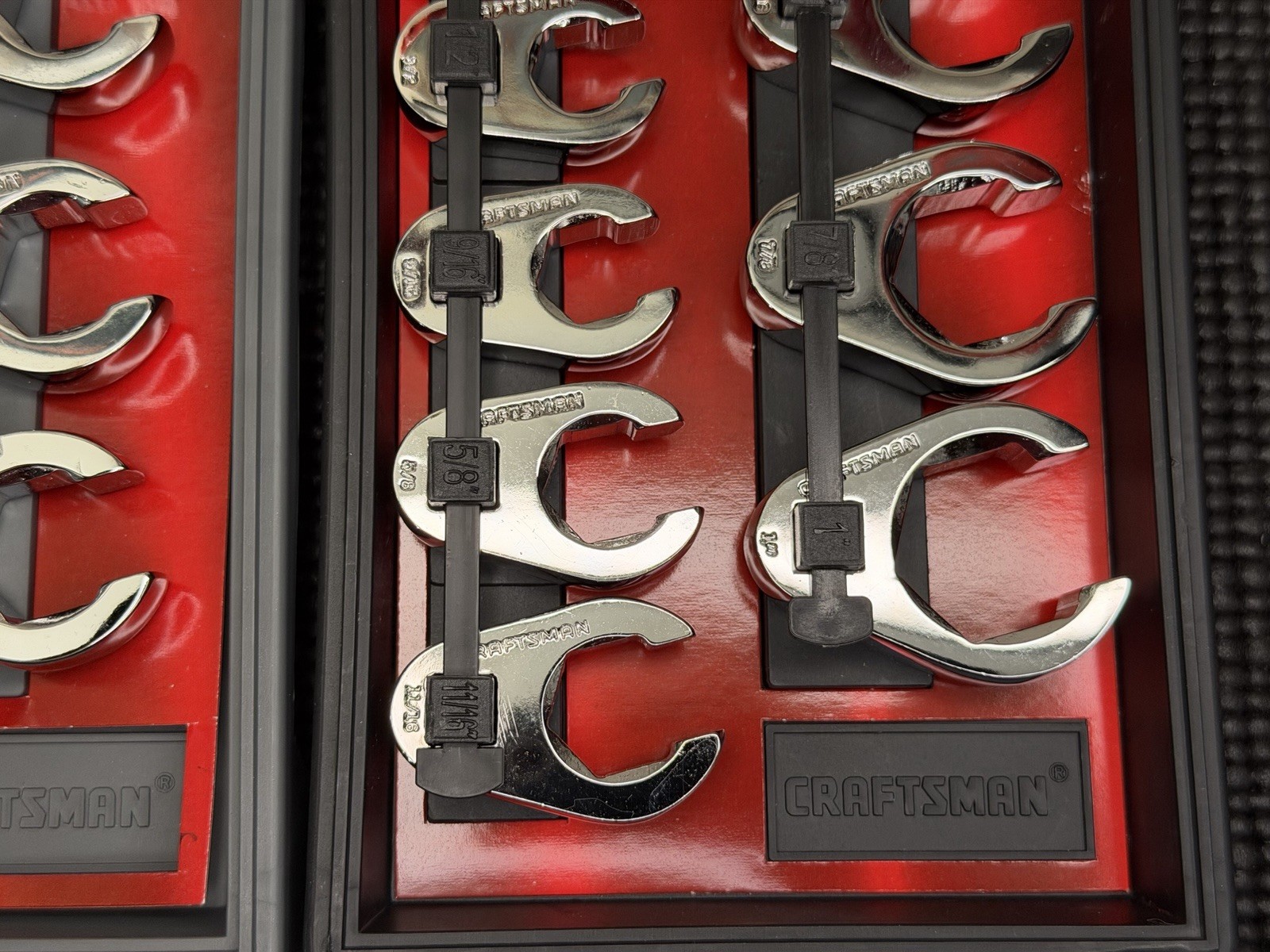 NOS Craftsman 20PC ⅜» Drive Metric/SAE Flare Nut Crowfoot Wrench Set – 42048