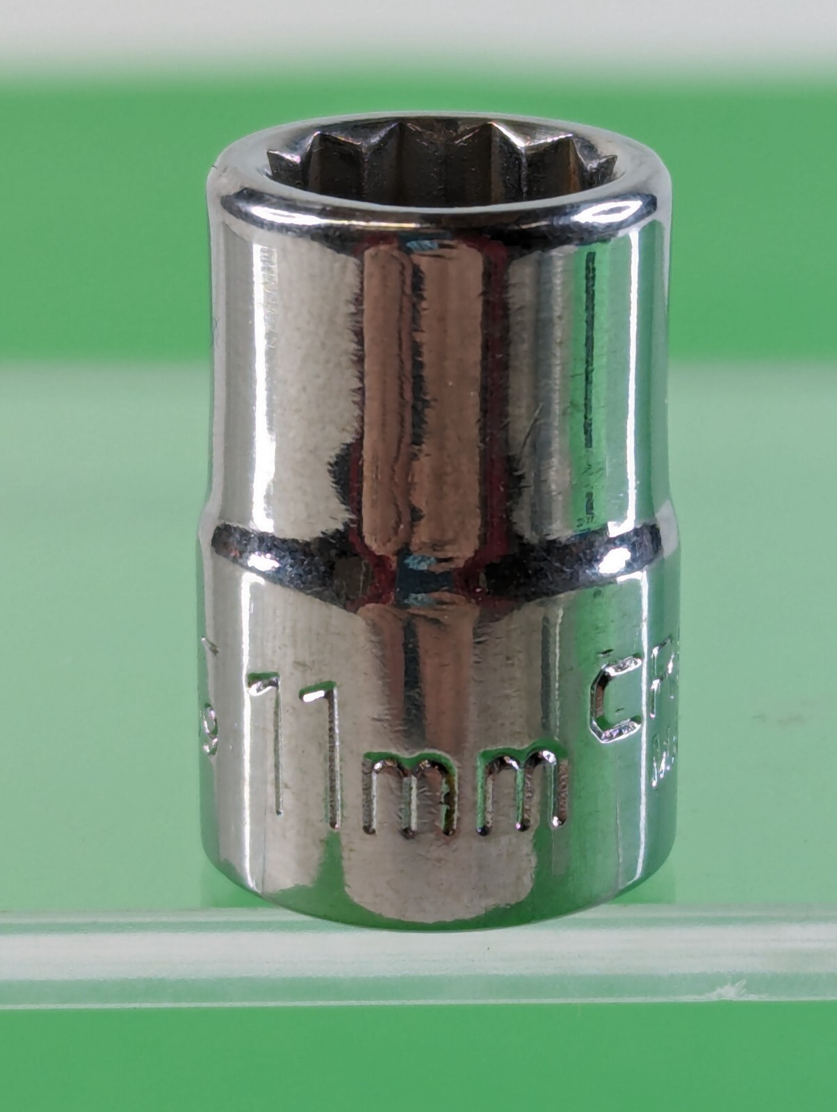 Craftsman USA 3/8in Drive 11mm Socket 12 Point Shallow Chrome Vintage 44309