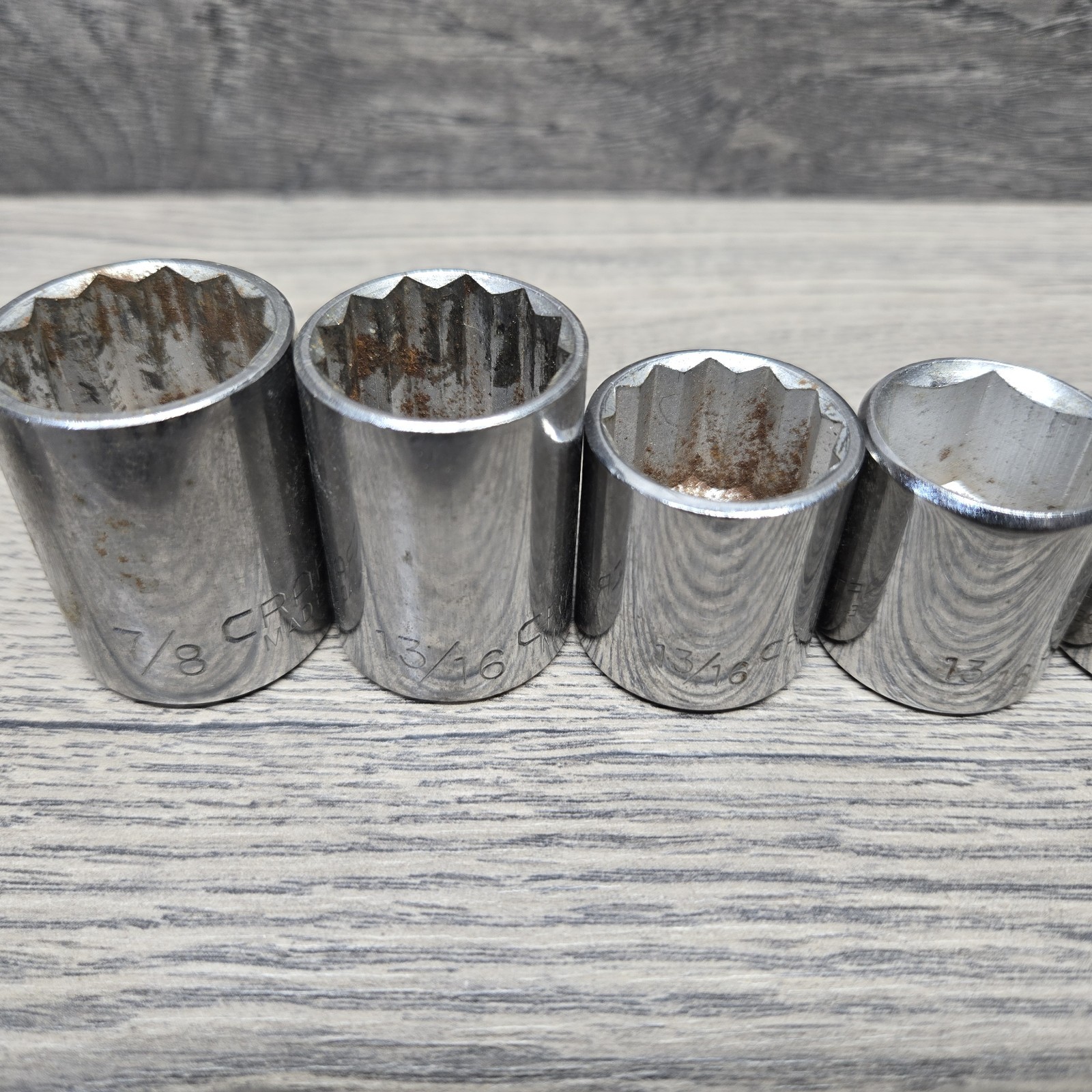 Craftsman 6 And 12 Pt Shallow Lot of -EE- Series Sockets Vintage USA Made