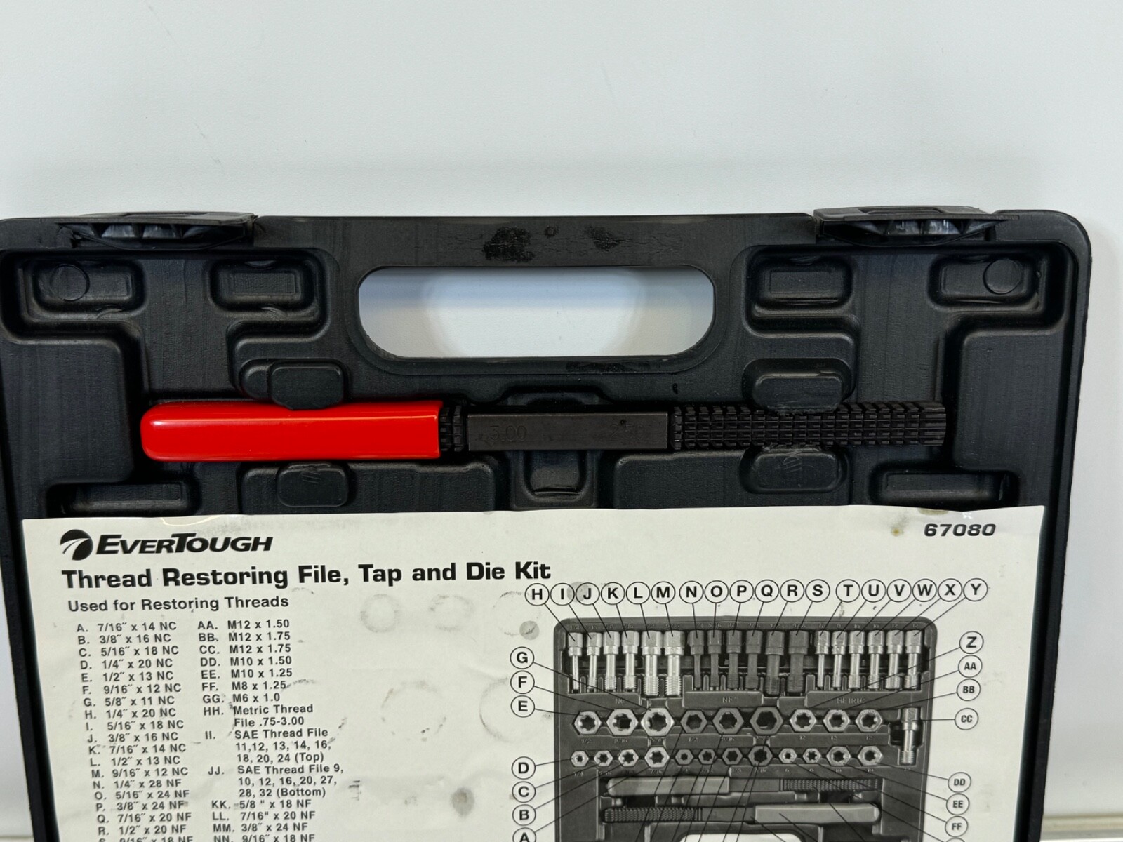 EverTough 67080 Thread Restoring File, Tap, and Die Kit / For Restoring Threads