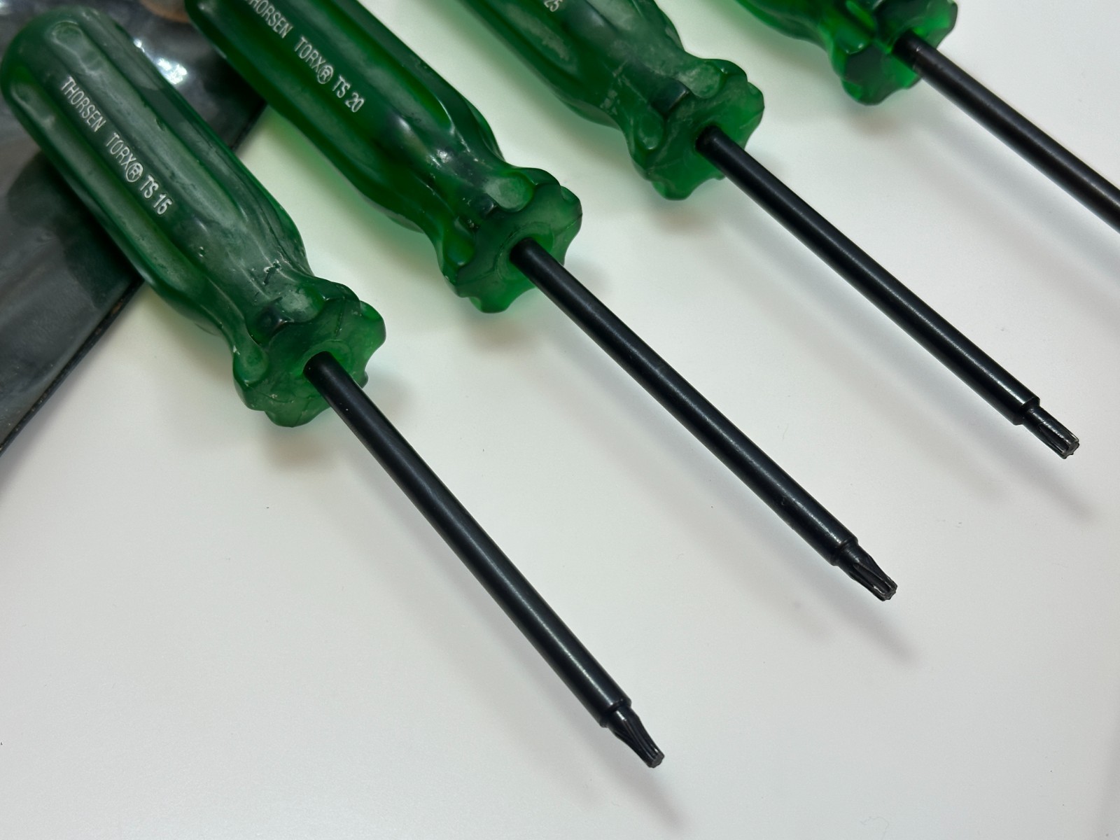 🇺🇸 Thorsen Tools USA TS-4 4pc GREEN Torx Screwdriver Set, T15, T20, T25, T30
