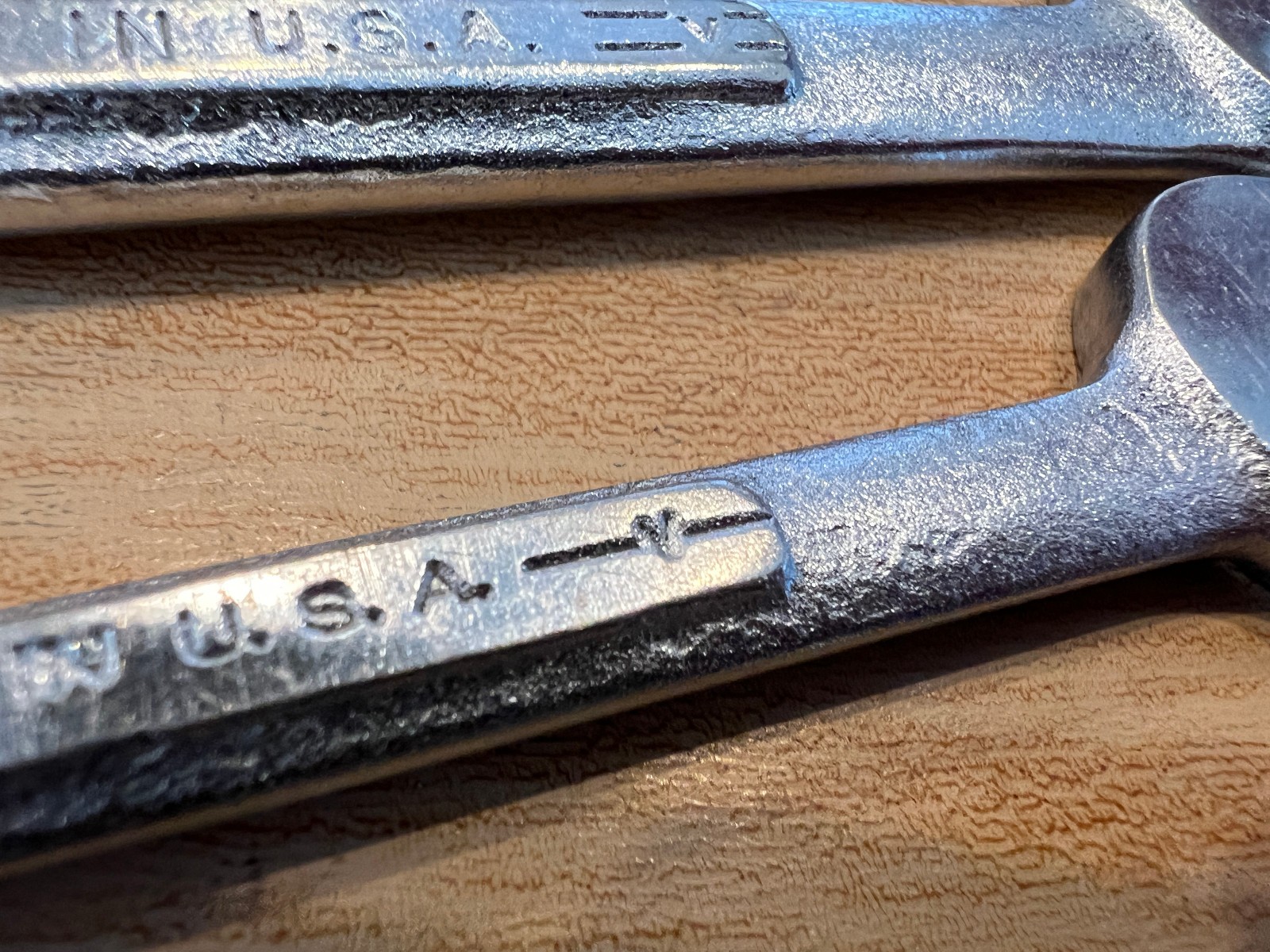Sears Craftsman Double Open End Wrench Set USA 5/8×3/4 19/32×11/16 3/8×7/16 =V-