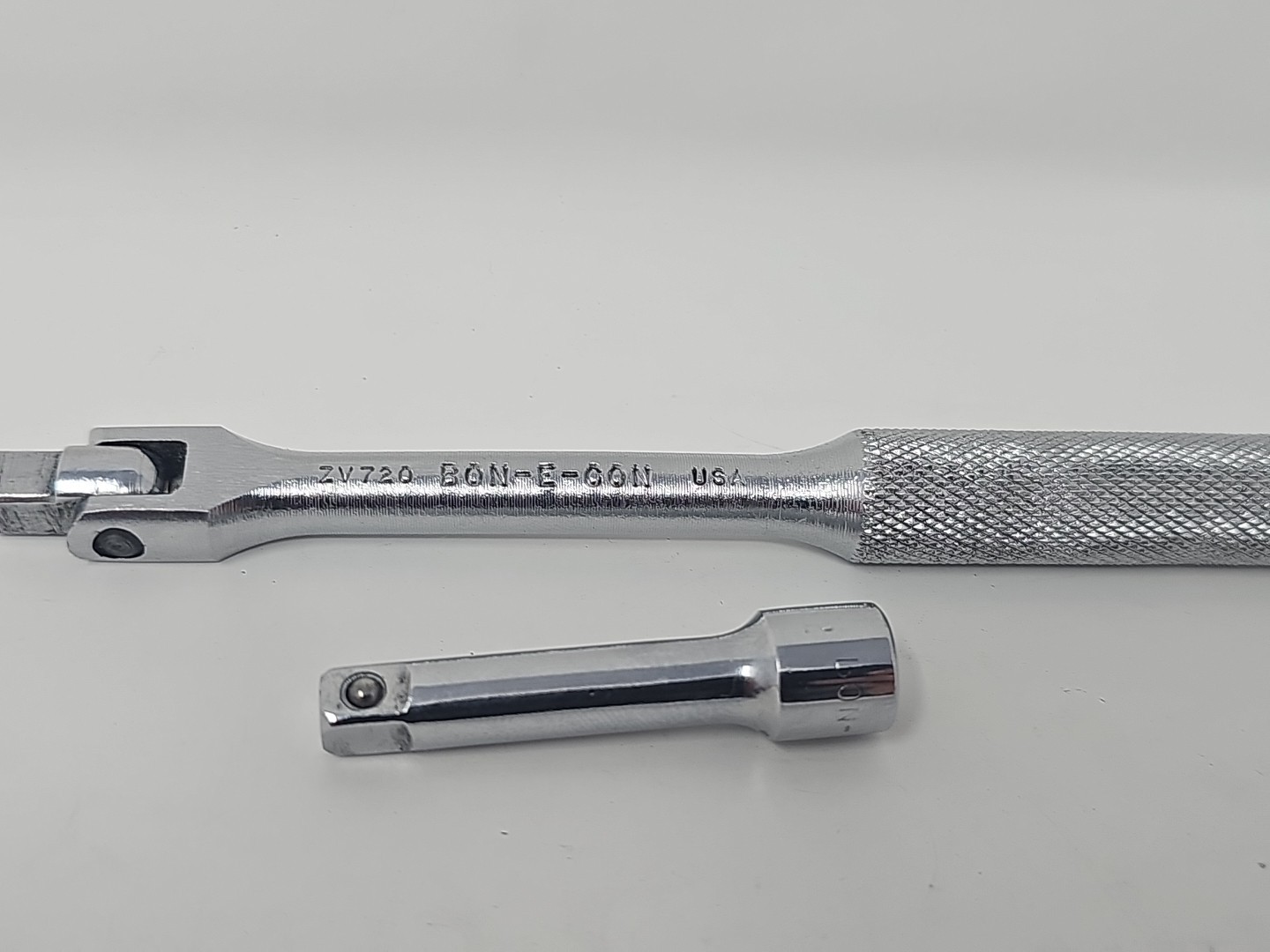 Vintage Bonney ZV720 1/4” Drive Breaker Bar With 2: Extension USA Made Tool