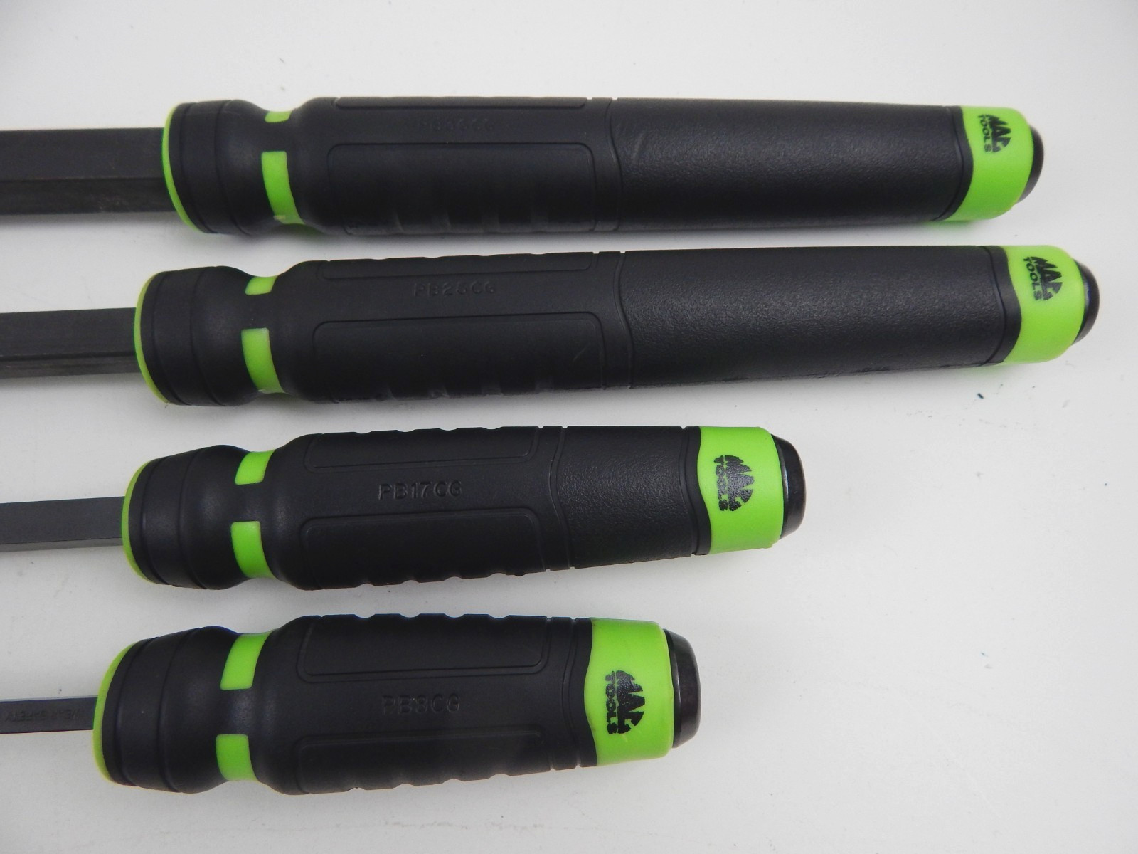 MAC Tools 4pc Striking Pry Bar Set GREEN 8 17 25 36″ CPB36G CPB25G CPB17G CPB8G