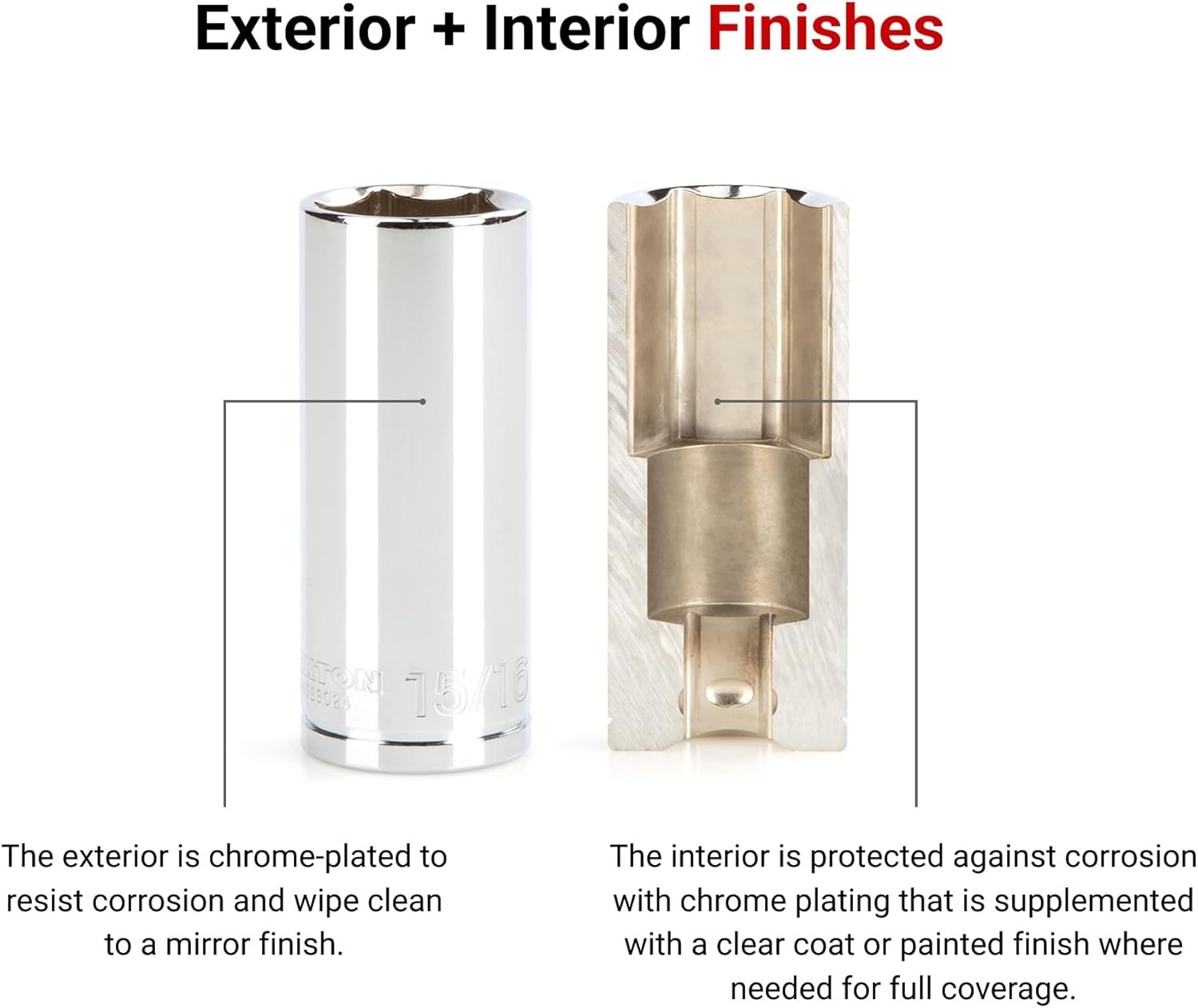 1/2 Inch Drive x 3/4 Inch Deep 6-Point Socket in Chrome – Precision & Durability