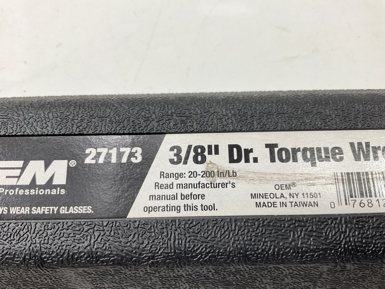 USED #6 – OEM Tools 27173 3/8″ Drive Click Style Torque Wrench 20-200 Inch/Lbs.