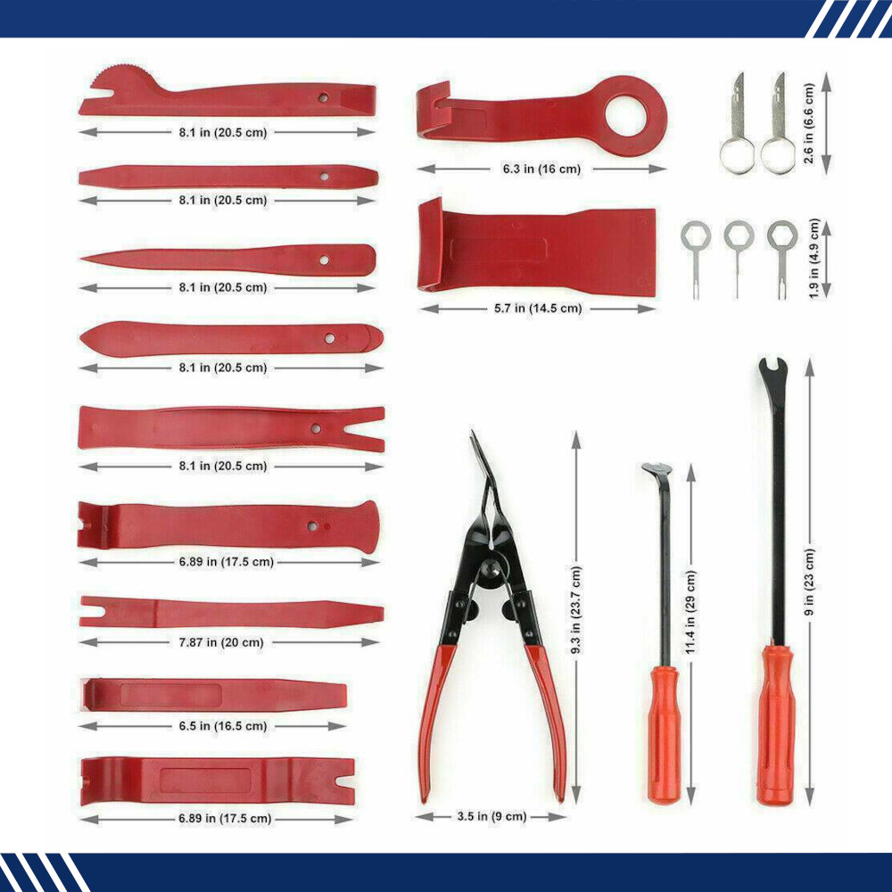 Trim Dash Kit Tool Removal Pry Set 31 Piece Dashboard Release Keys Plastic Case