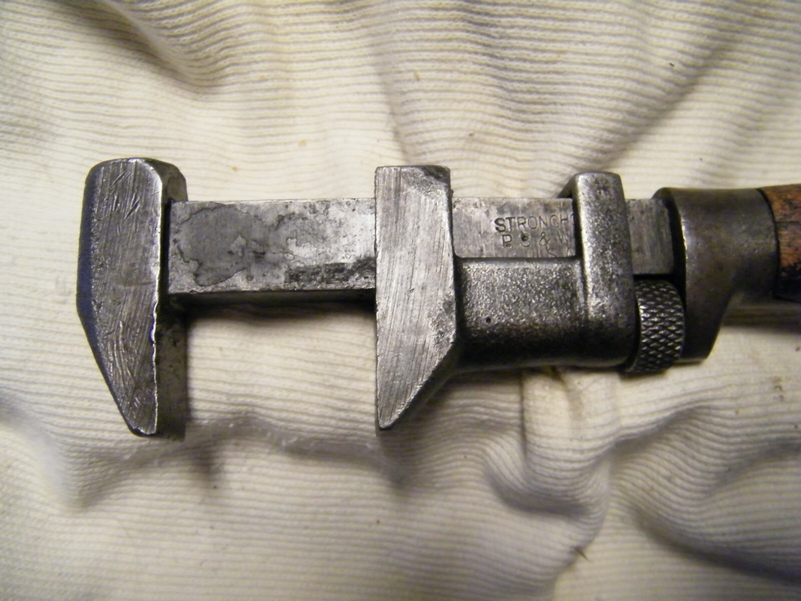 VTG PEXTO STRONGHOLD Peck, Stow & Wilcox Co Adjustable Wrench USA Monkey Wrench