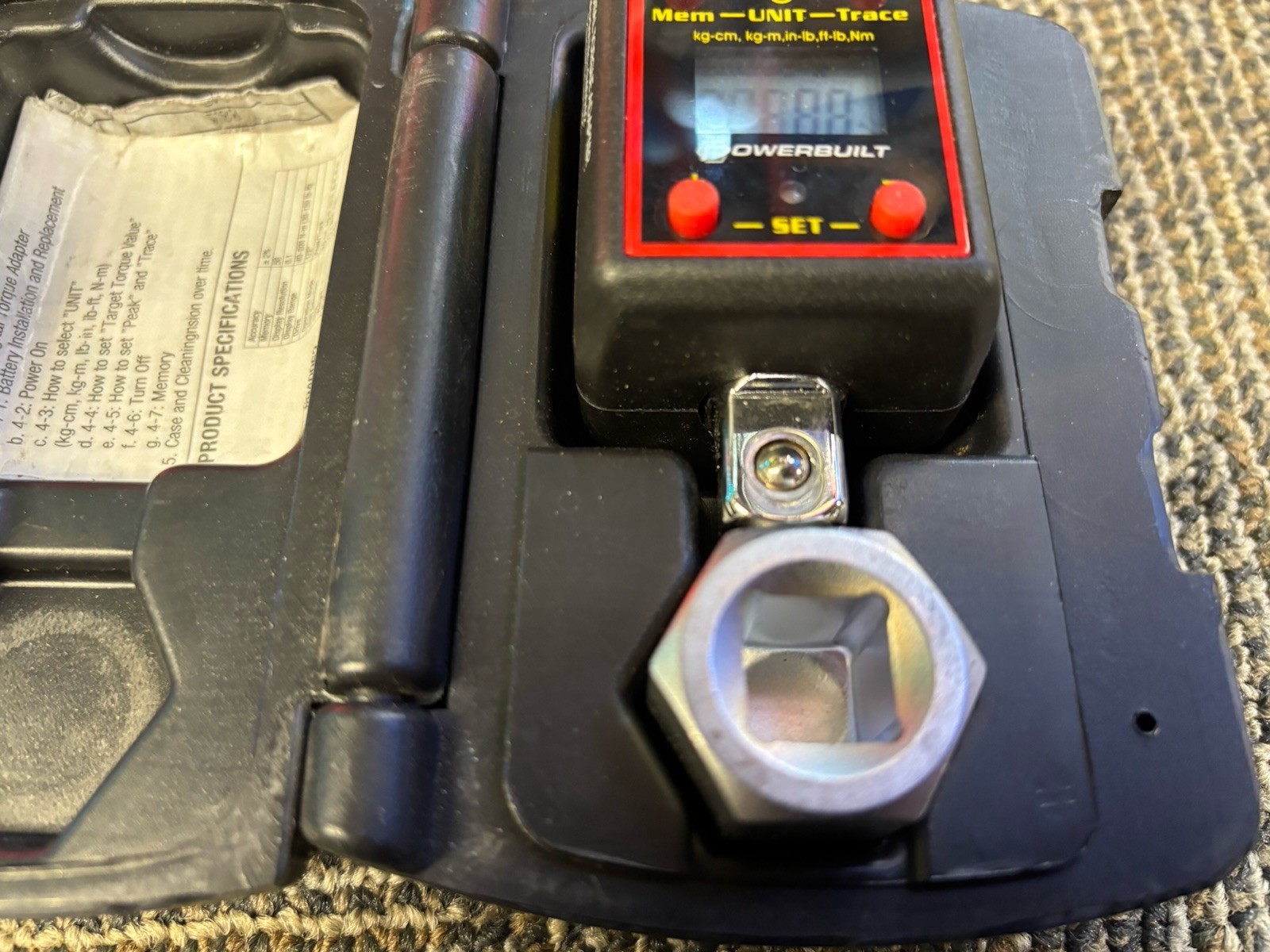 Powerbuilt 1/2 Inch Drive Digital Torque Socket Adapter – 940962
