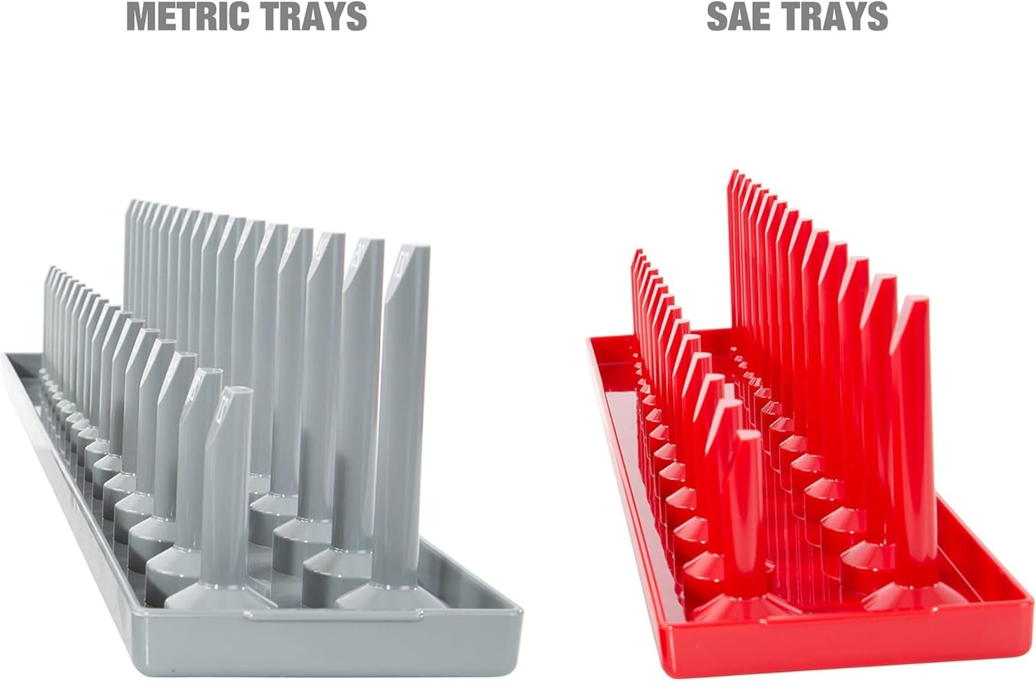 Efficient SAE & Metric 6-Piece Socket Holders – Tipping Prevention Design
