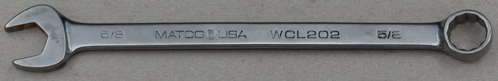 MATCO TOOLS WCL202, 5/8″ SAE, 12-POINT, OPEN/BOX END COMBINATION WRENCH