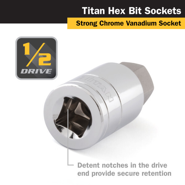 Titan 15670 1/2-Inch Drive x 1-Inch Hex Bit Socket – 1″