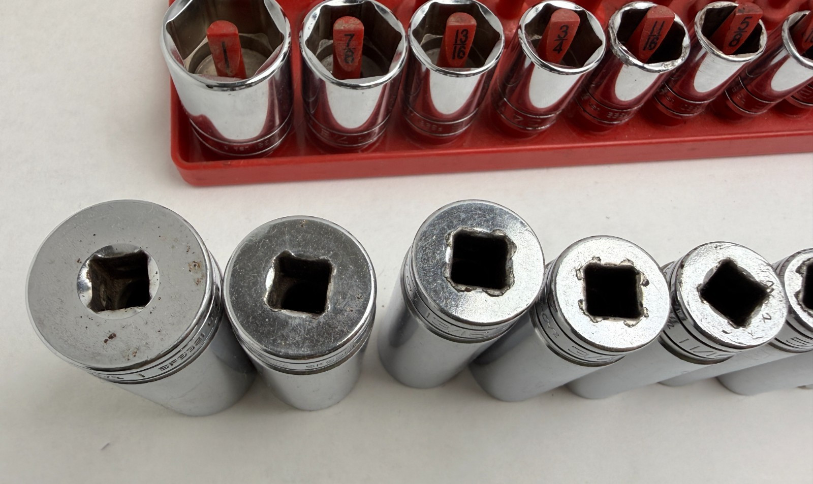 Snap-on Tools USA 24pc 3/8″ Drive SAE Chrome 6pt Shallow & Deep Socket Set