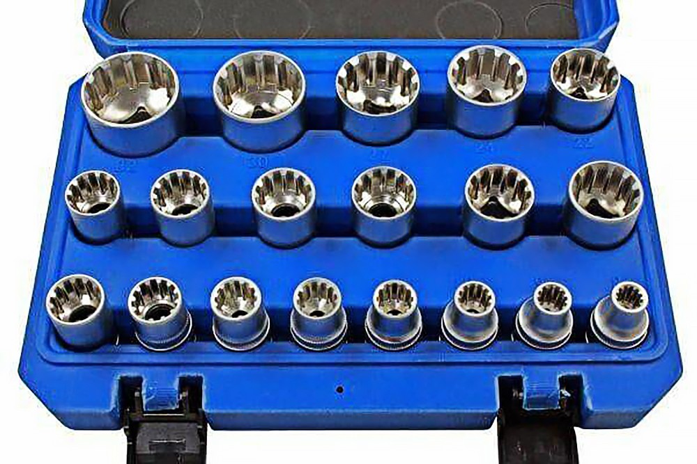 US PRO Tools 19pc 1/2″ dr Gear Lock Sockets, Socket Set 8-32mm NEW