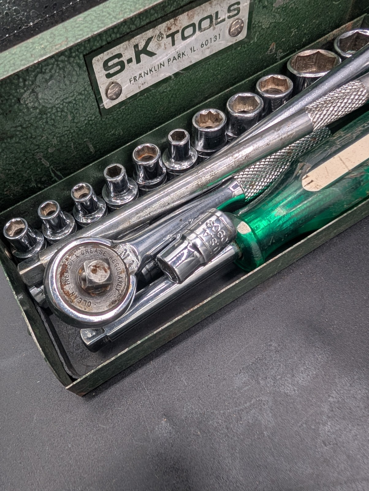 SK Tools 1/4″ Dr Socket Set 20pc USA Ratchet Driver Extsn