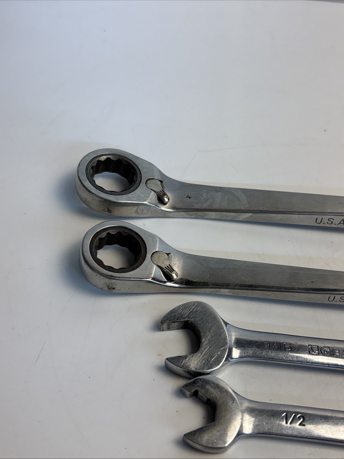 Vintage Mixed Ratcheting Combination Wrench Lot Craftsman GearWrench Jonard USA