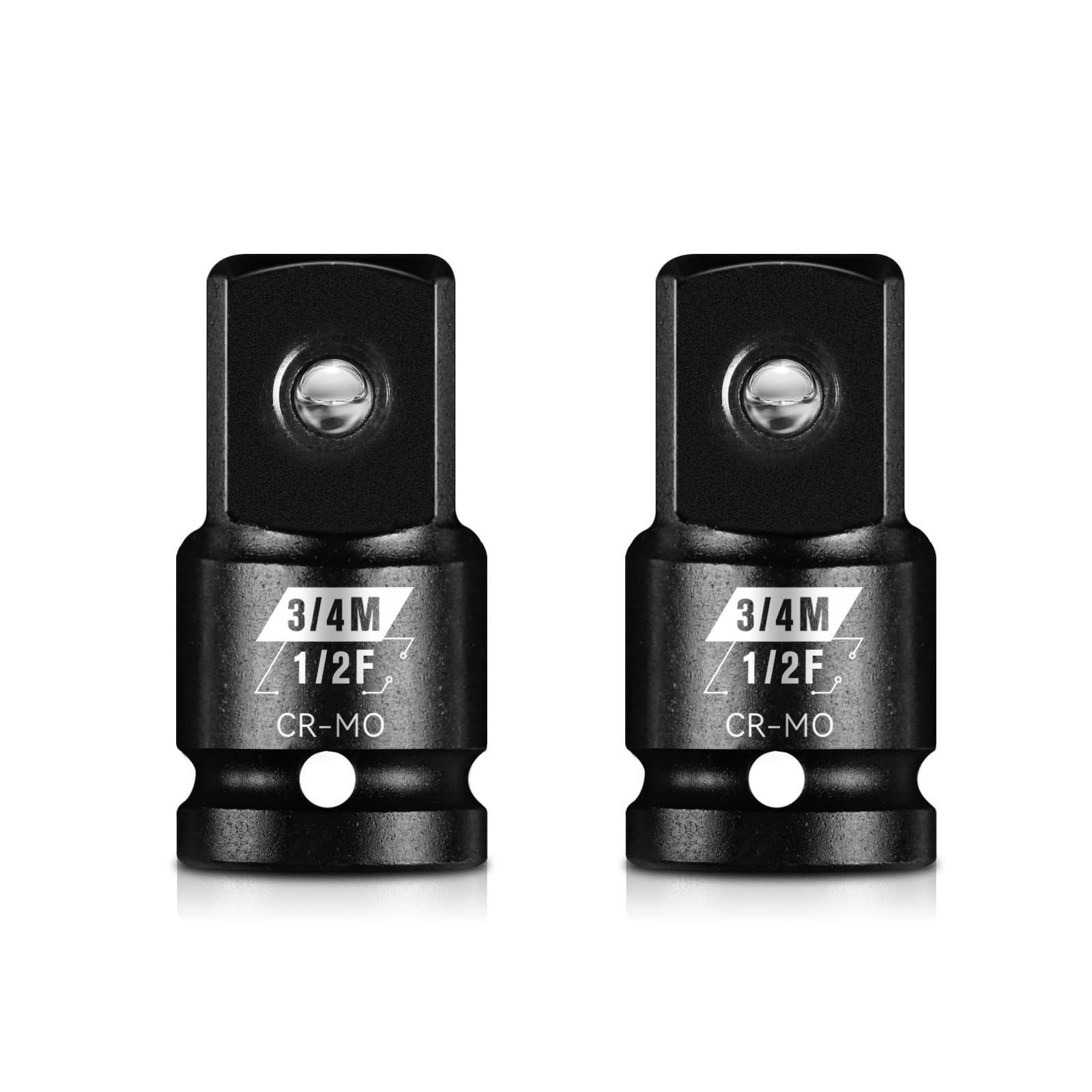 2-Piece 1/2″ F to 3/4″ M Impact Socket Adapter Set, Cr-Mo Steel, SAE Drive Reduc