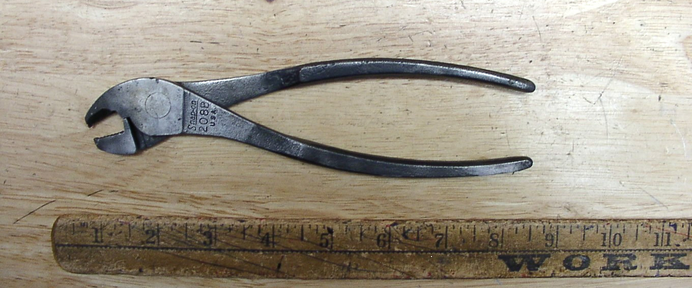 Old Used Mechanic’s Tools,Vntg Snap-On 208B Battery Terminal Pliers,7-3/4″,VGC