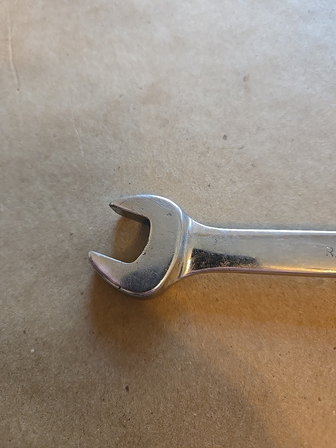 Snap On 9/16″ 6PT SAE Chrome Open/Flare Nut End Combination Wrench RXS18