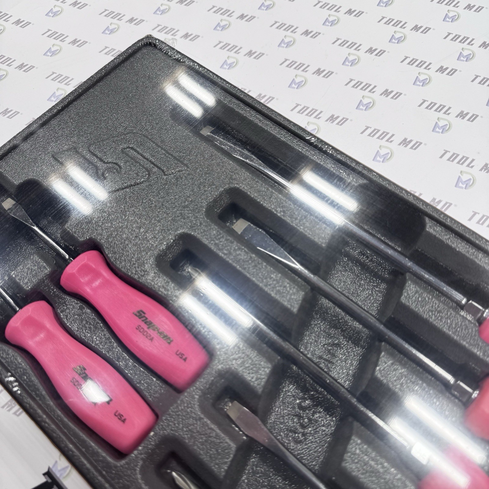 Snap-on Tools USA RARE 7pc CLASSIC PINK Hard Grip Screwdriver Set SDDX70AMP