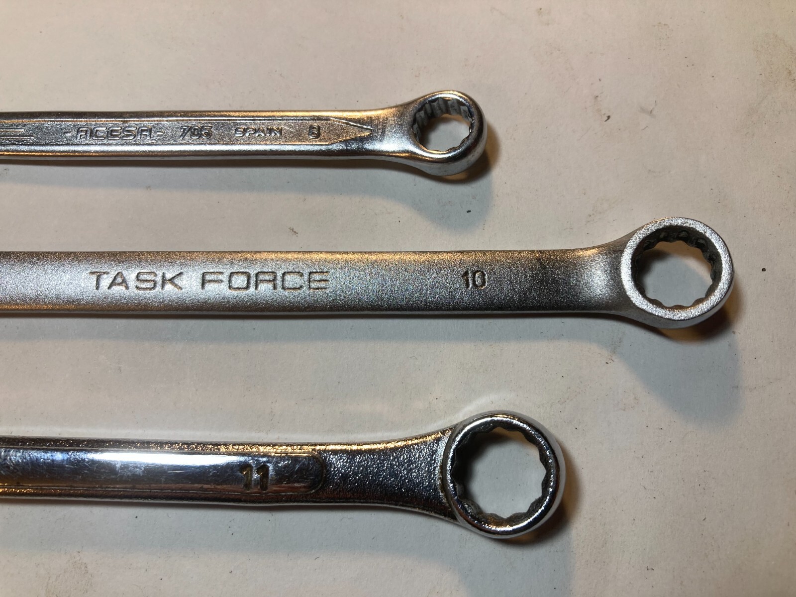 Vintage 6 Combination Wrenches 8, 10, 11, 13, 14, 15mm Steel Drop Forged Metric