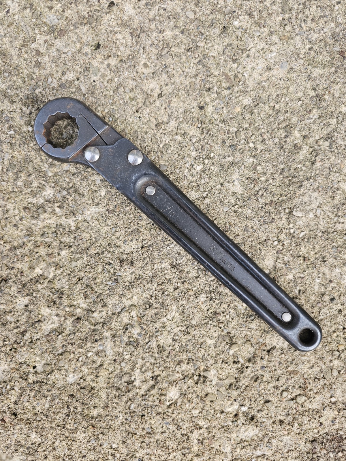 Williams 13/16” Ratcheting Flare Nut Wrench Line Wrench Usa Made Black Finish