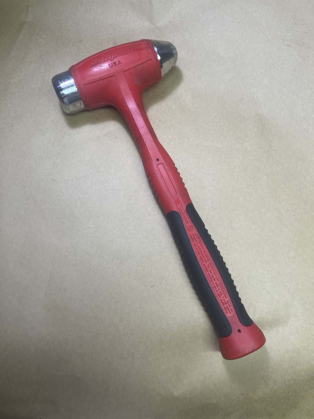 Snap-On Tools HBBD32 Red Ball Peen Dead Blow Hammer 32 Ounce USA